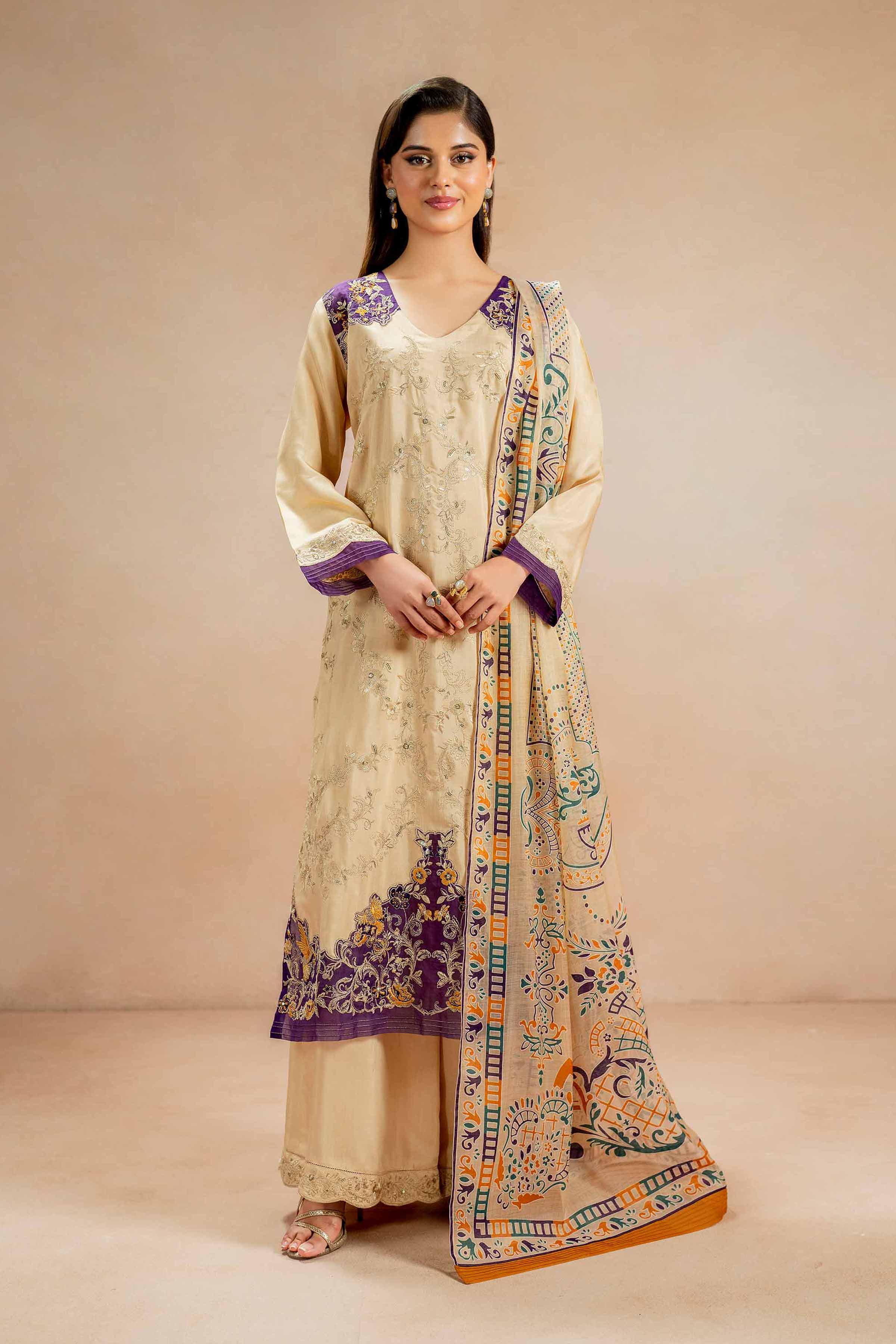 3 Piece - Embroidered Suit - 42419111