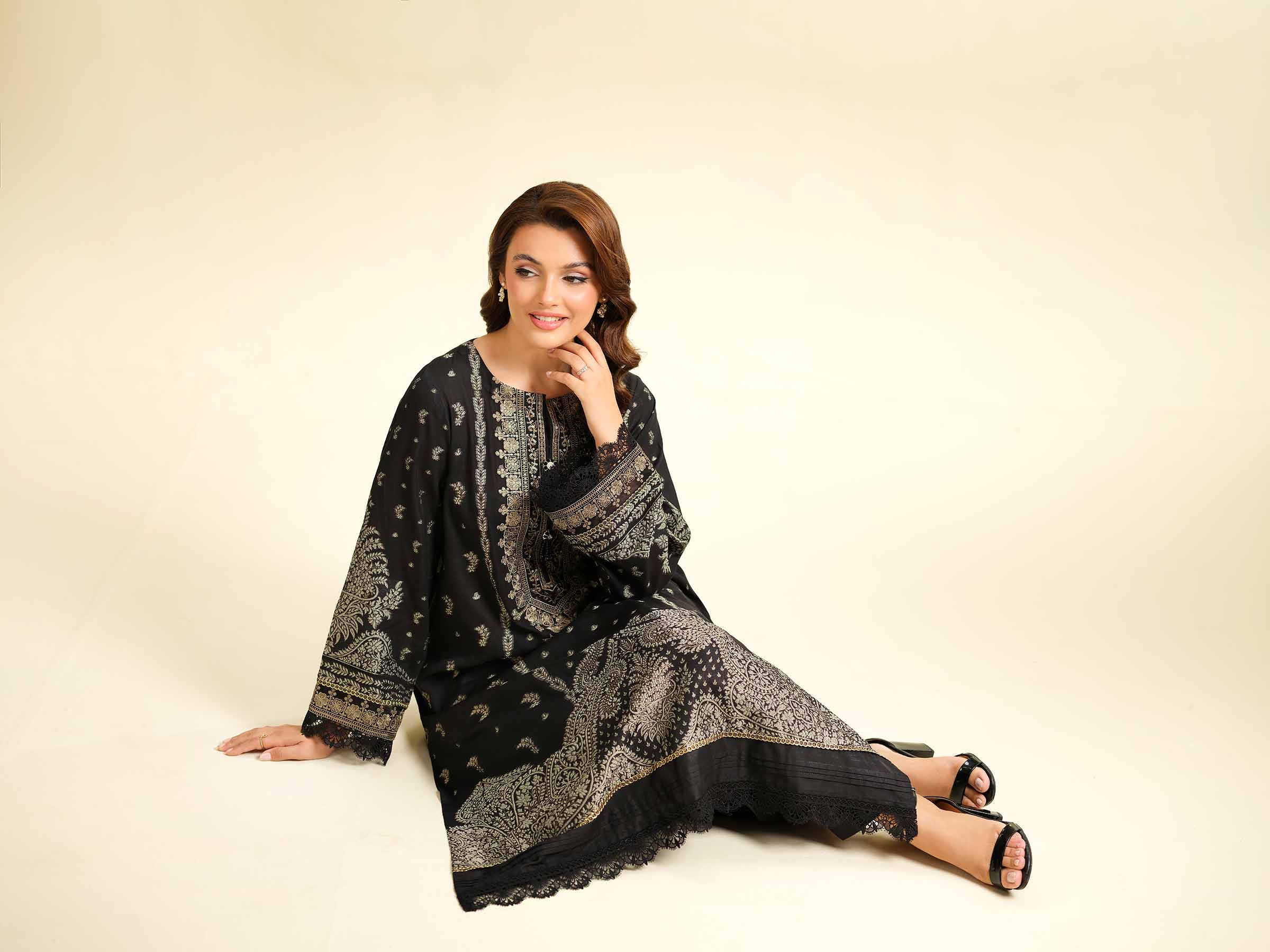 2 Piece - Jacquard Embroidered Suit - 42501026
