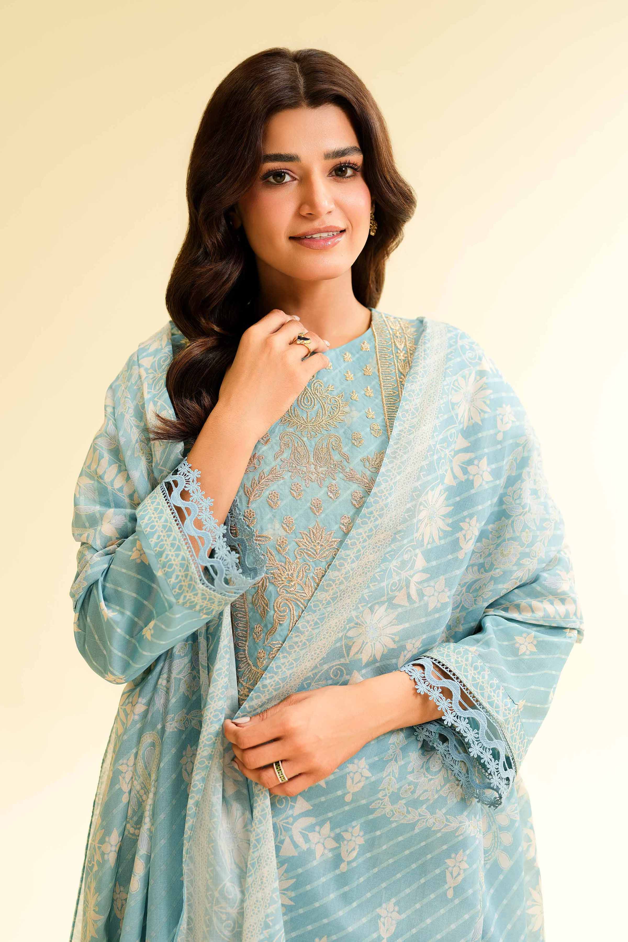 2 Piece - Printed Embroidered Suit - 42501162