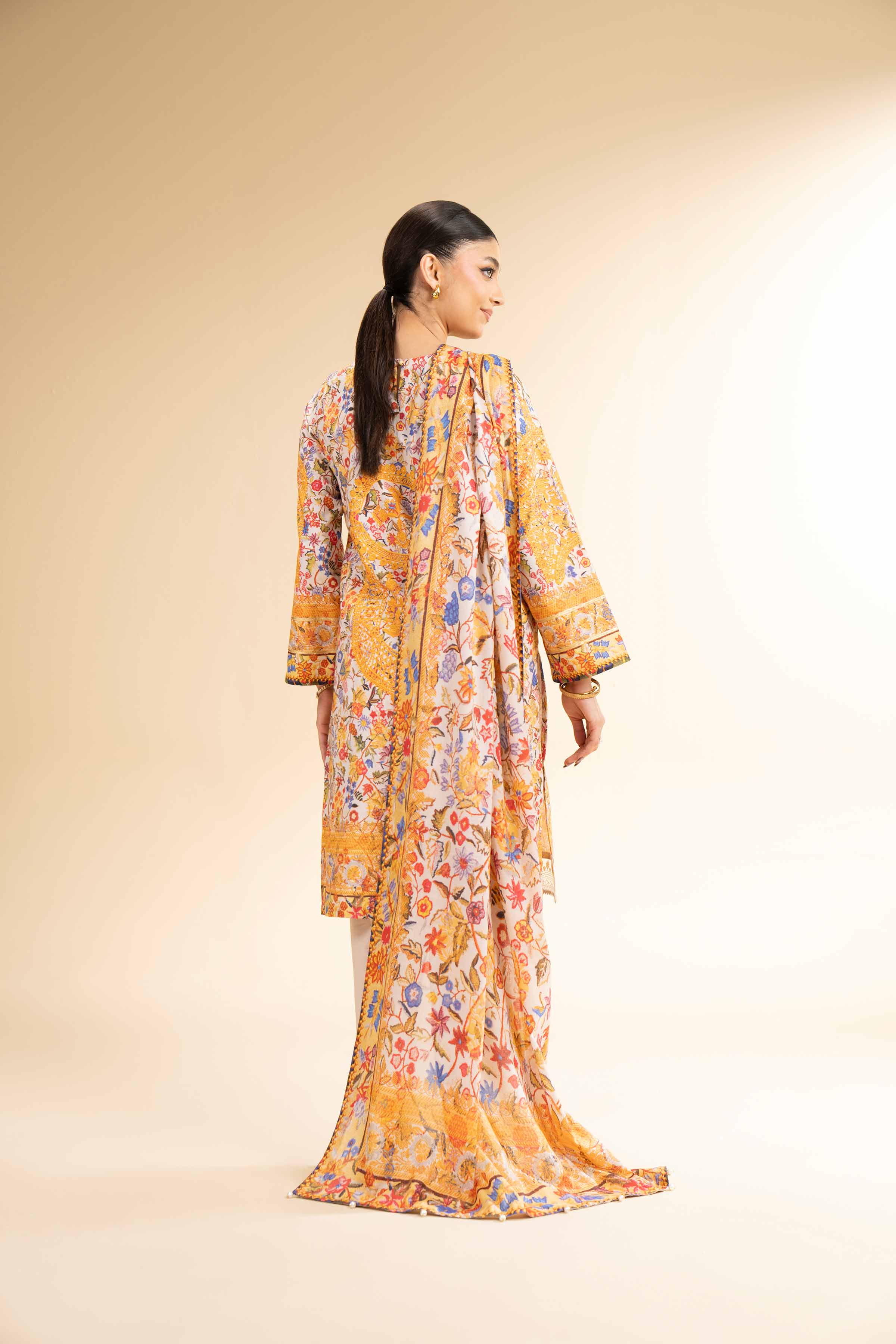 3 Piece - Digital Printed Embroidered Suit - 42501179