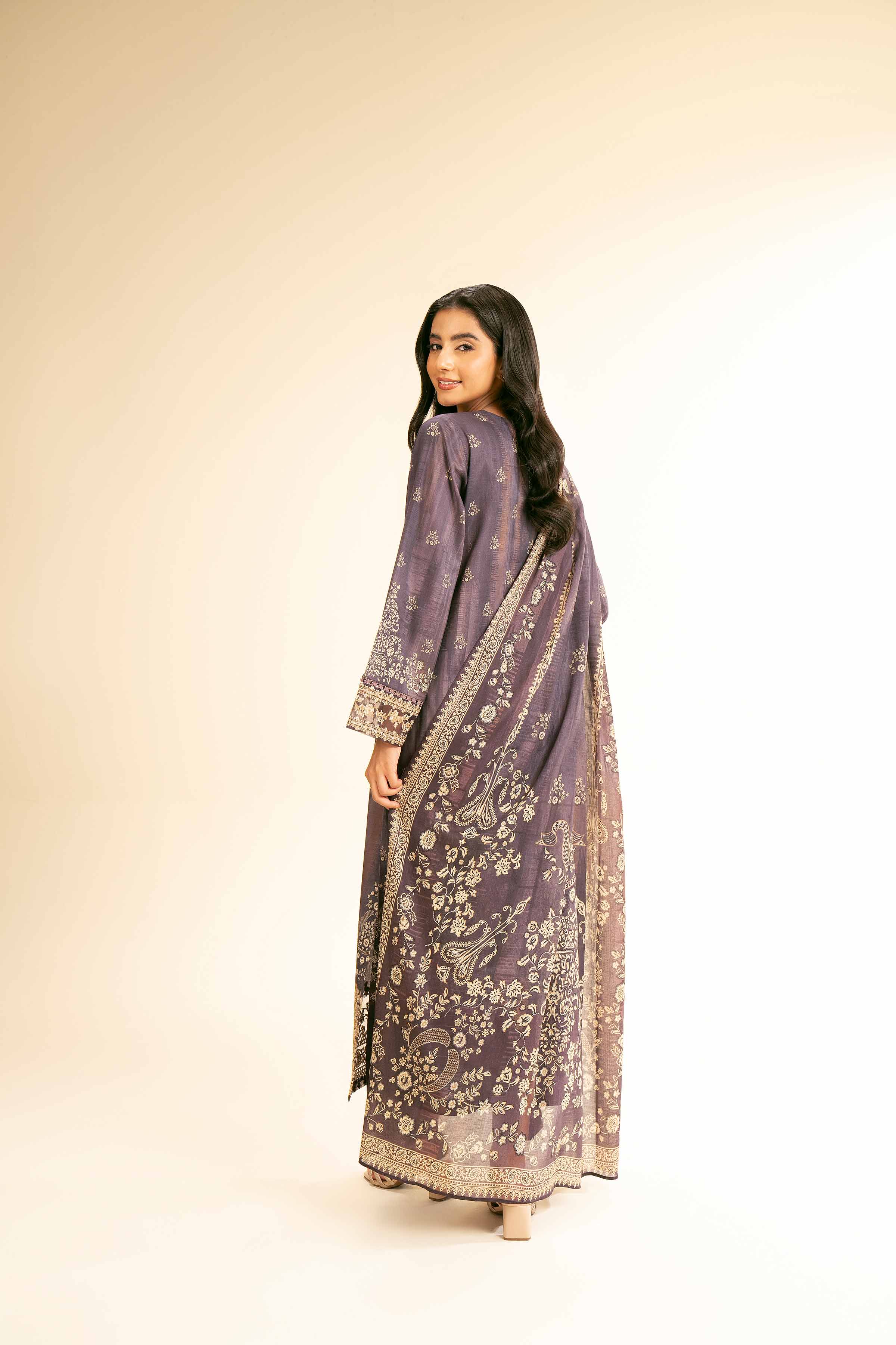 3 Piece - Digital Printed Embroidered Suit - 42501182