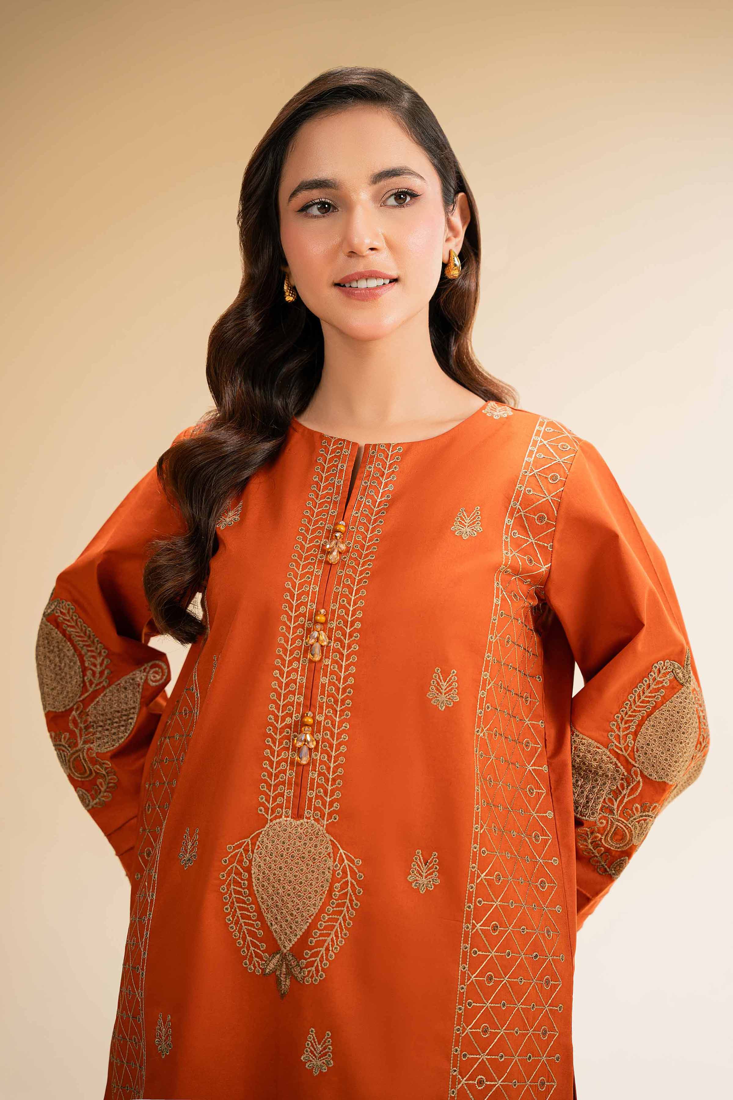 2 Piece - Dyed Embroidered Suit - 42501262