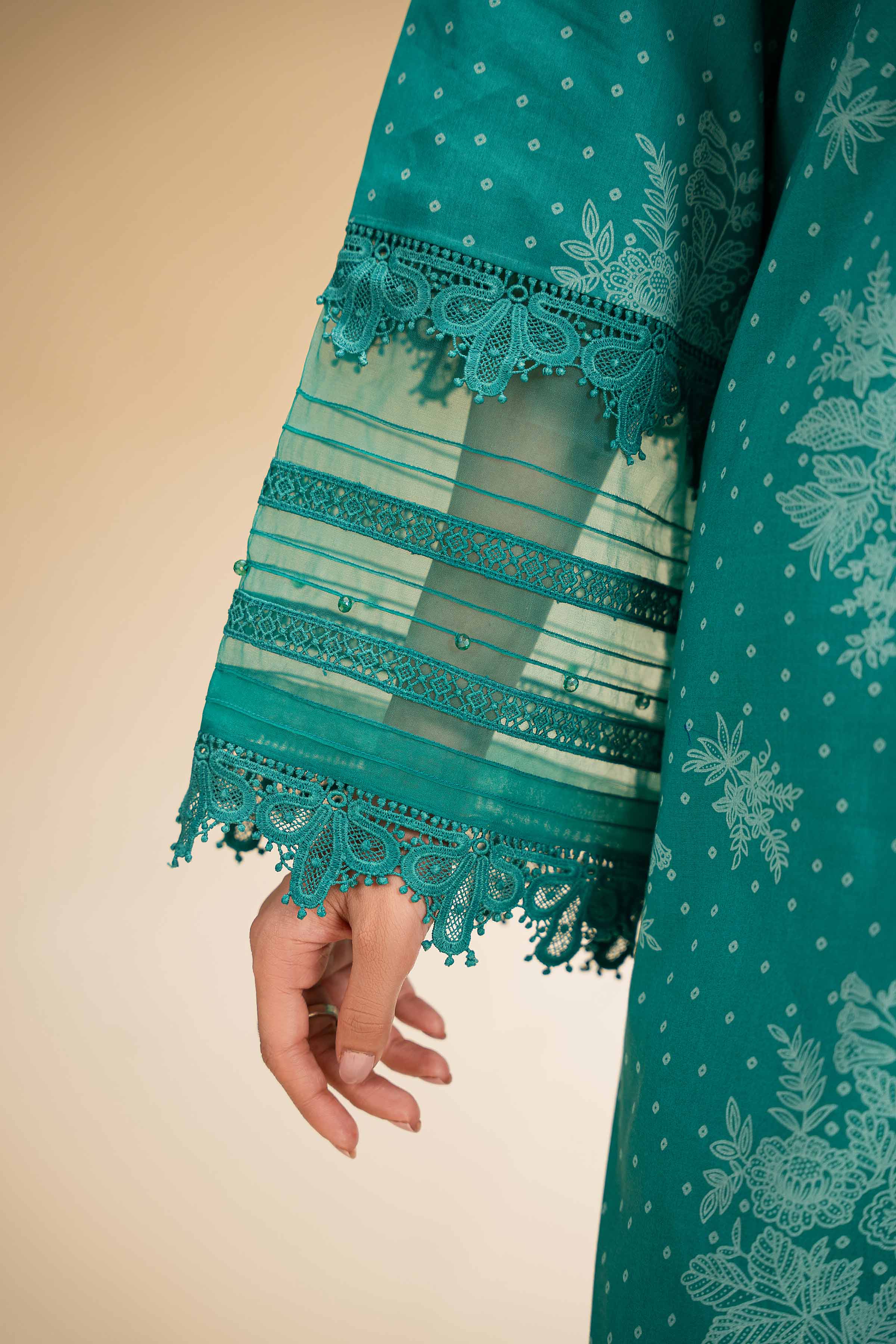 3 Piece - Printed Embroidered Suit - 42501278