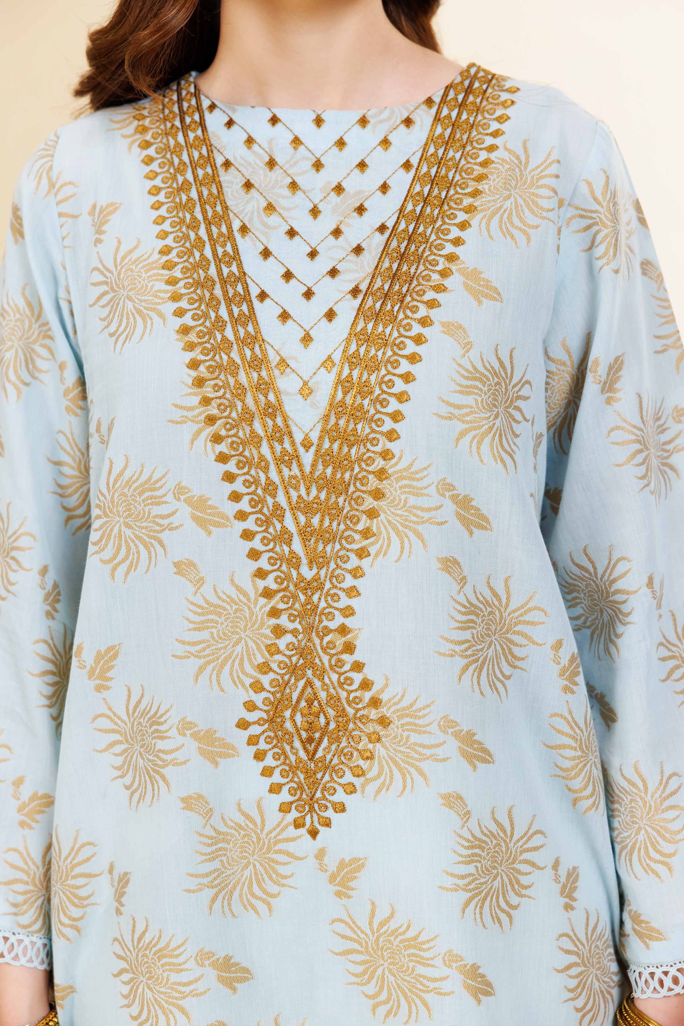 2 Piece - Jacquard Embroidered Suit - 42501295