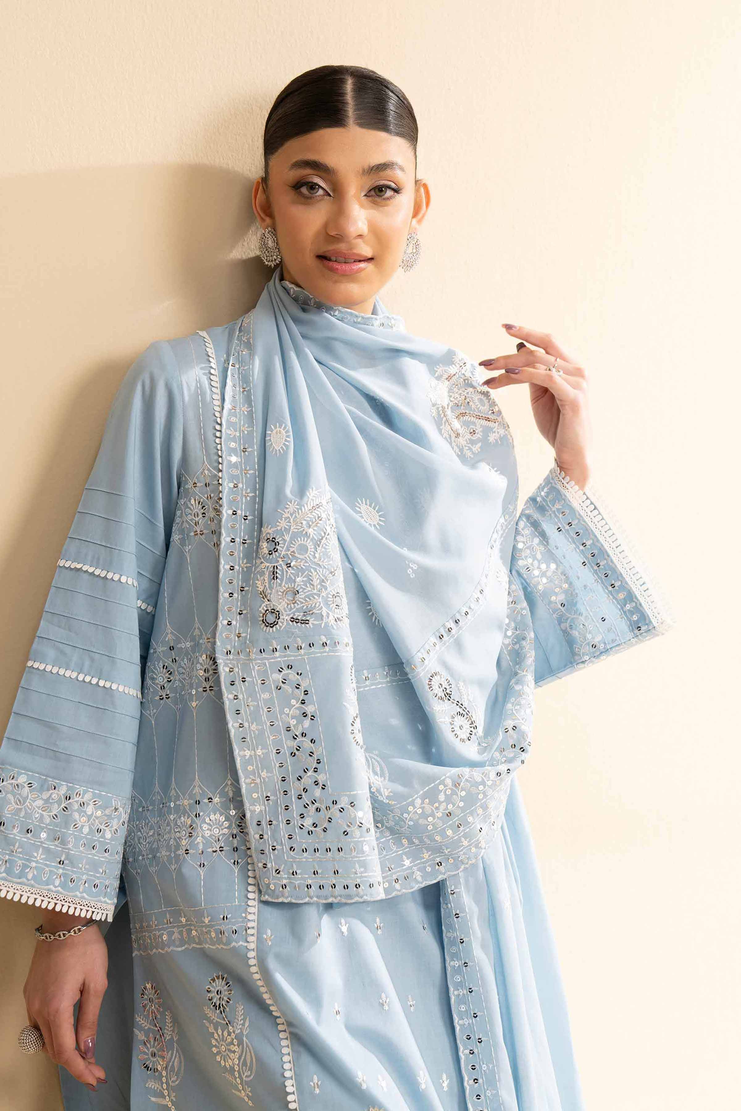 3 Piece - Dyed Embroidered Suit - 42501347