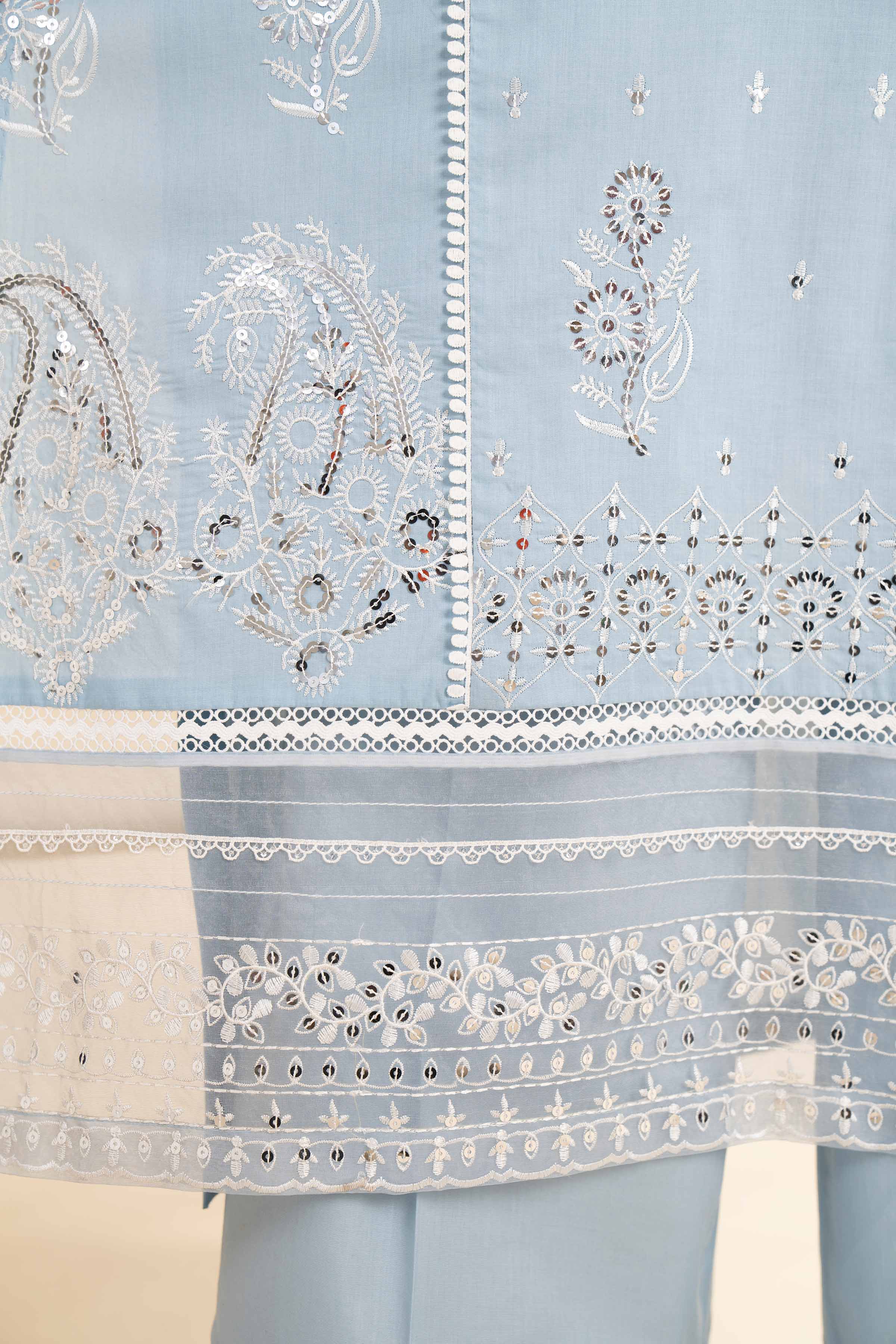 3 Piece - Dyed Embroidered Suit - 42501347