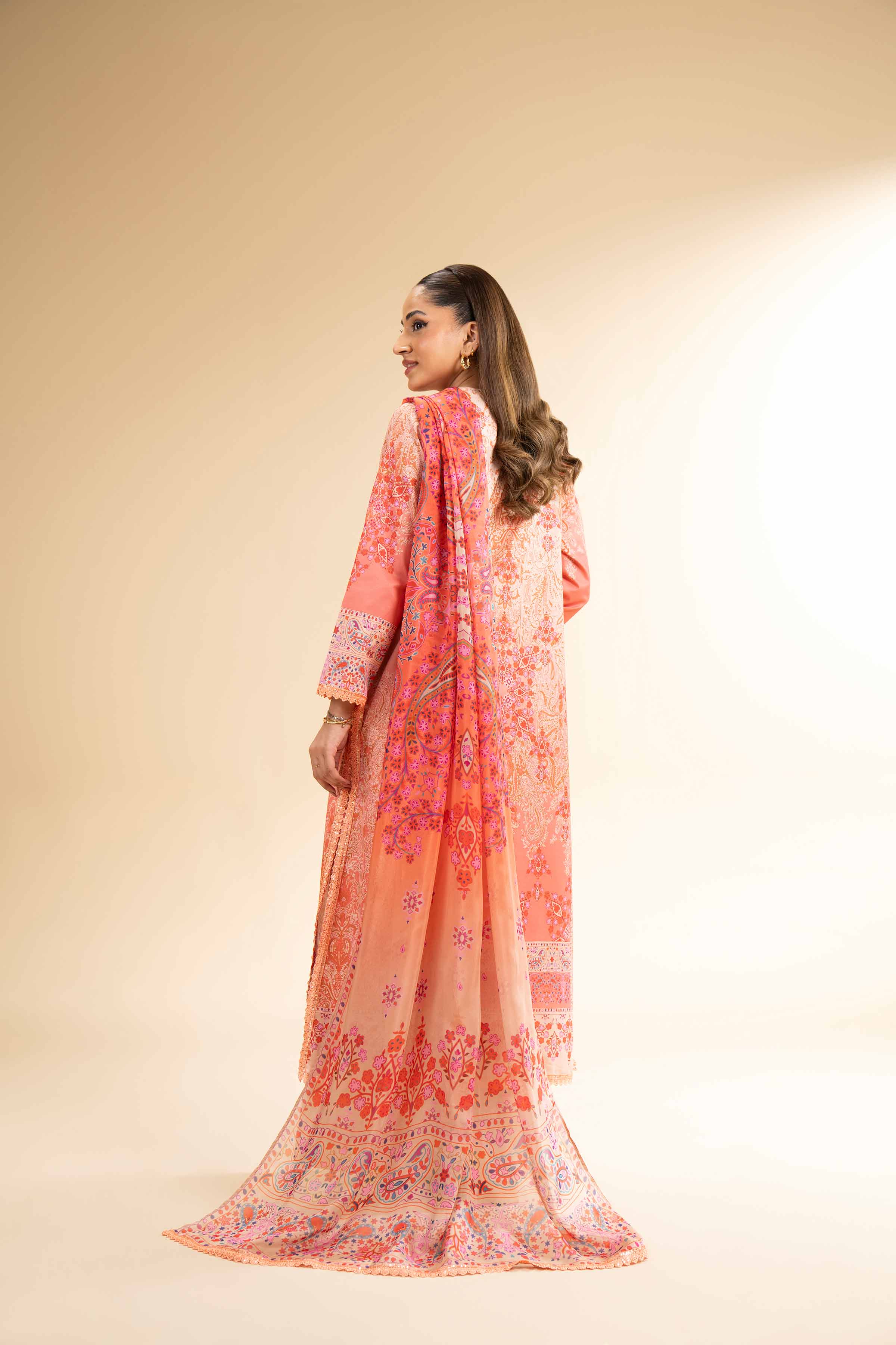 3 Piece - Digital Printed Embroidered Suit - 42501485