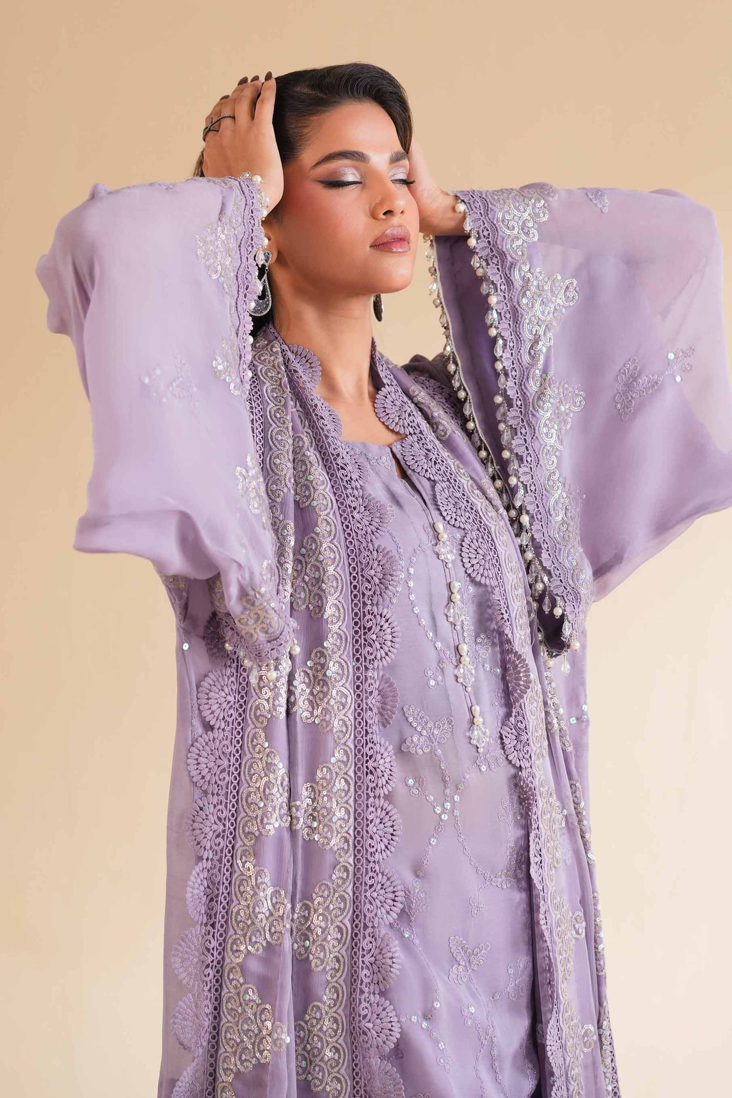 3 PIece - Dyed Embroidered Suit - 42501512