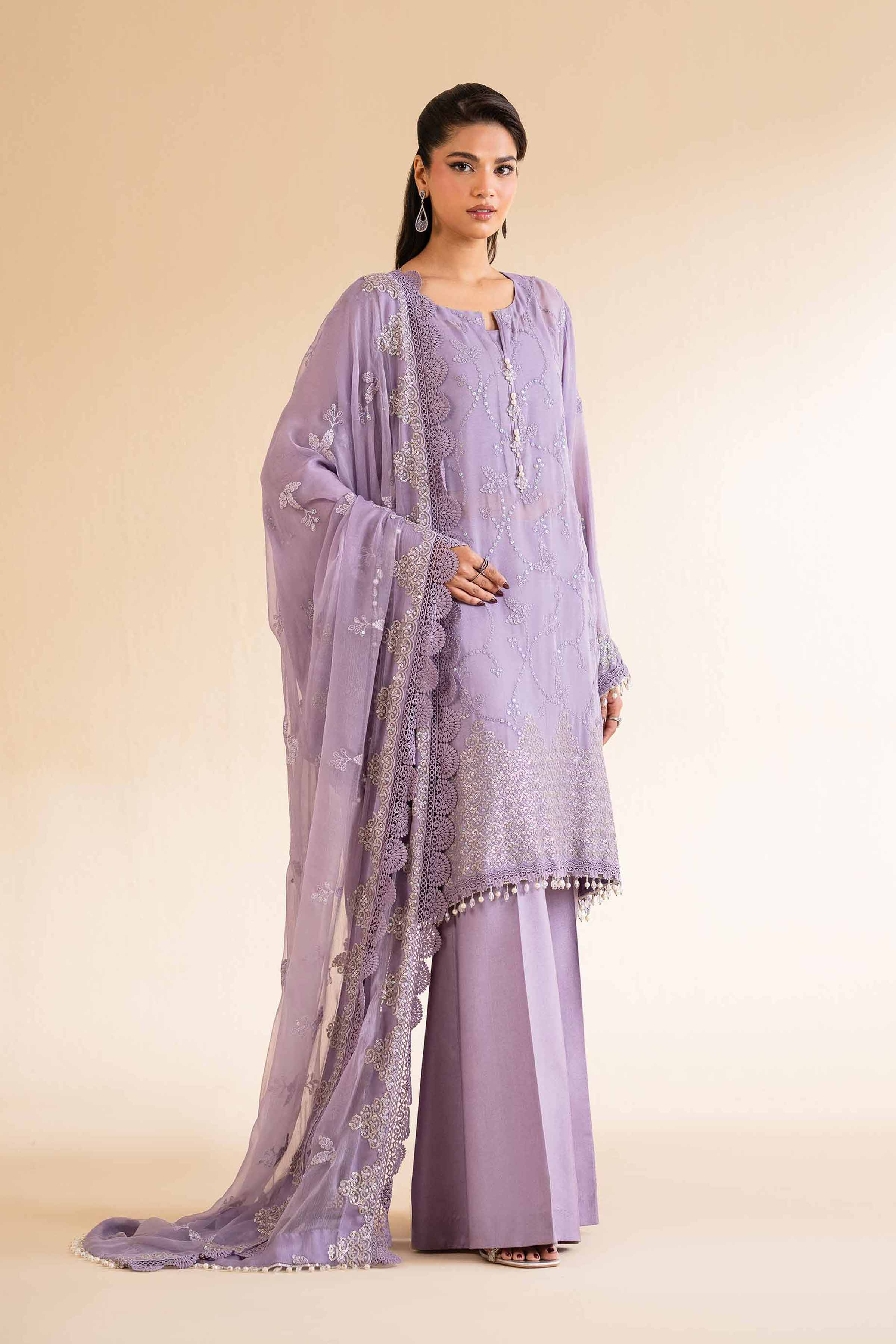 3 PIece - Dyed Embroidered Suit - 42501512