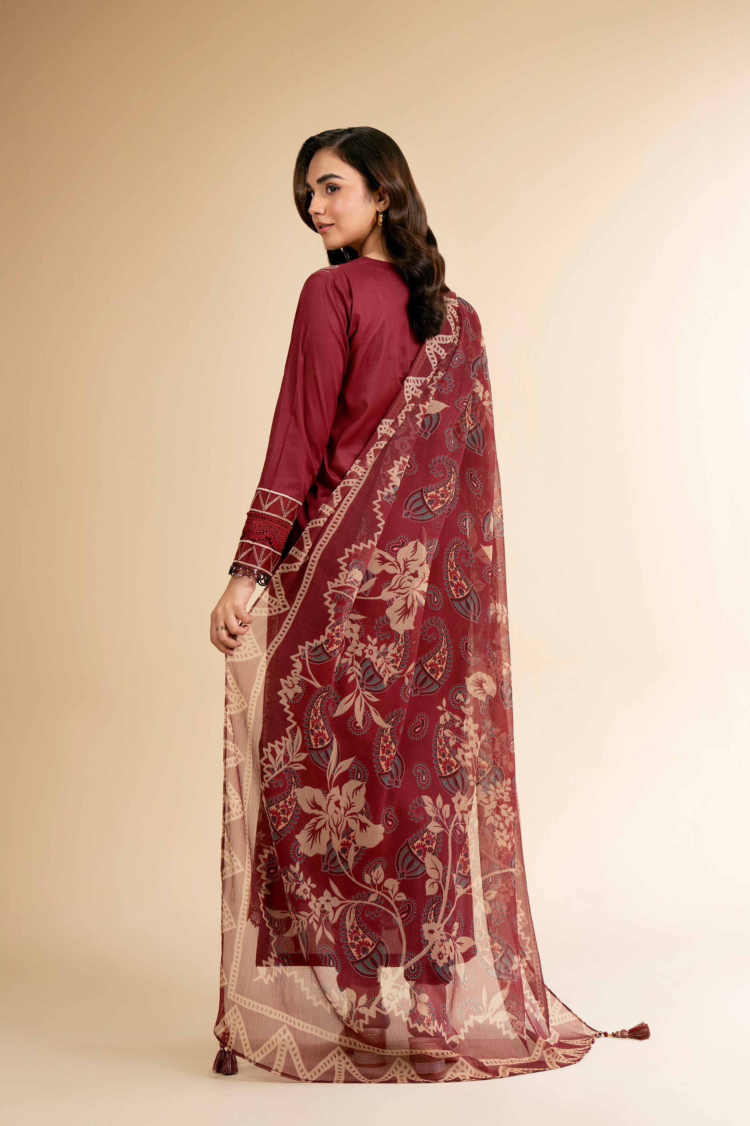 3 Piece - Digital Printed Embroidered Suit - 42501612