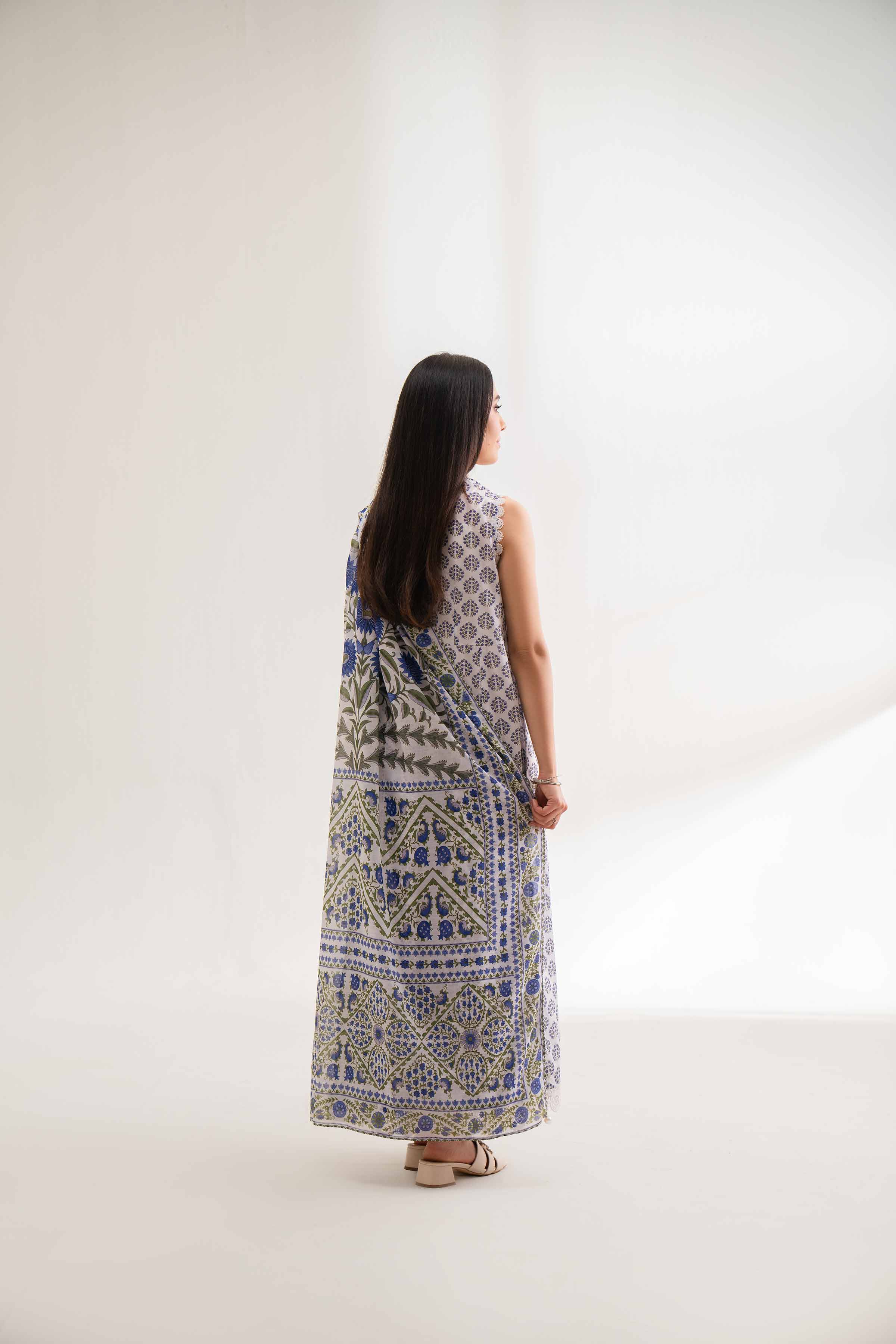 3 Piece - Digital Printed Embroidered Suit - 42501621