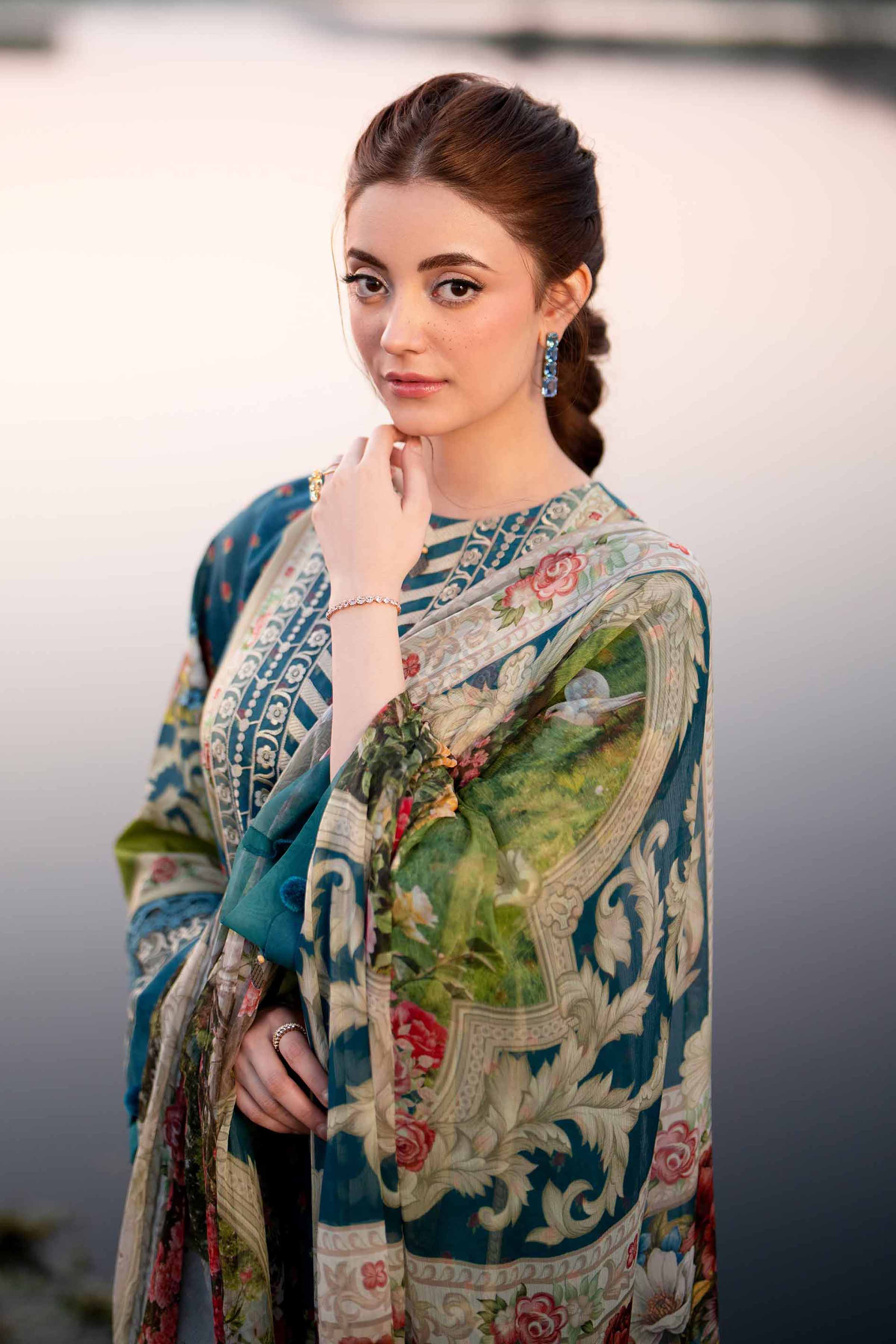 3 Piece - Digital Printed Embroidered Suit - 42501640