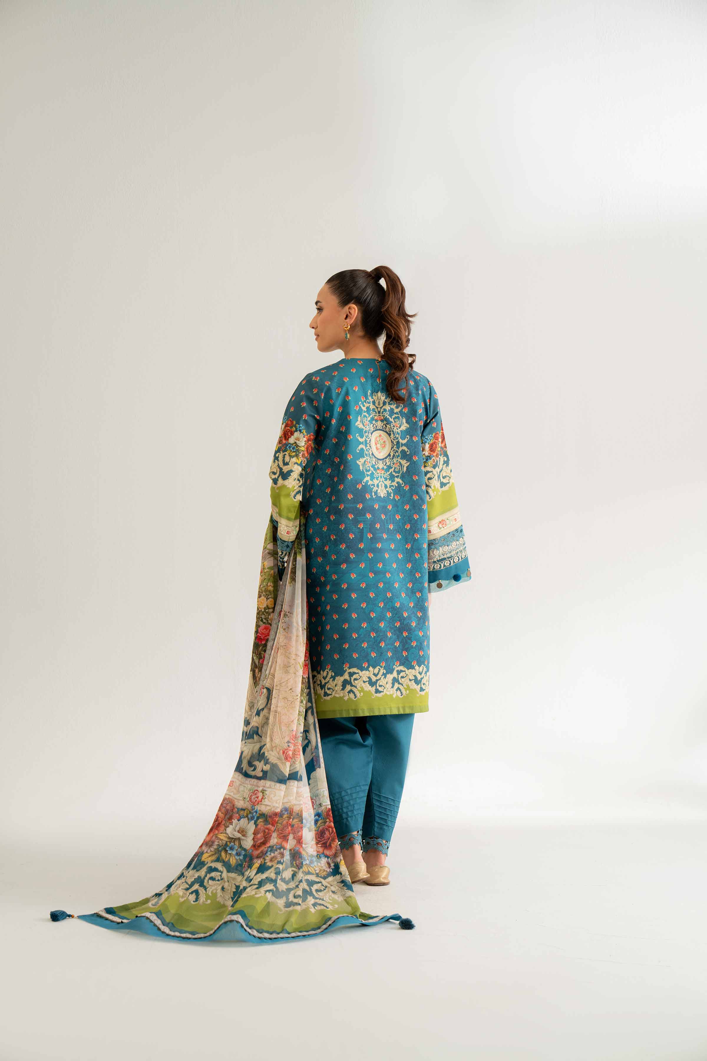 3 Piece - Digital Printed Embroidered Suit - 42501640