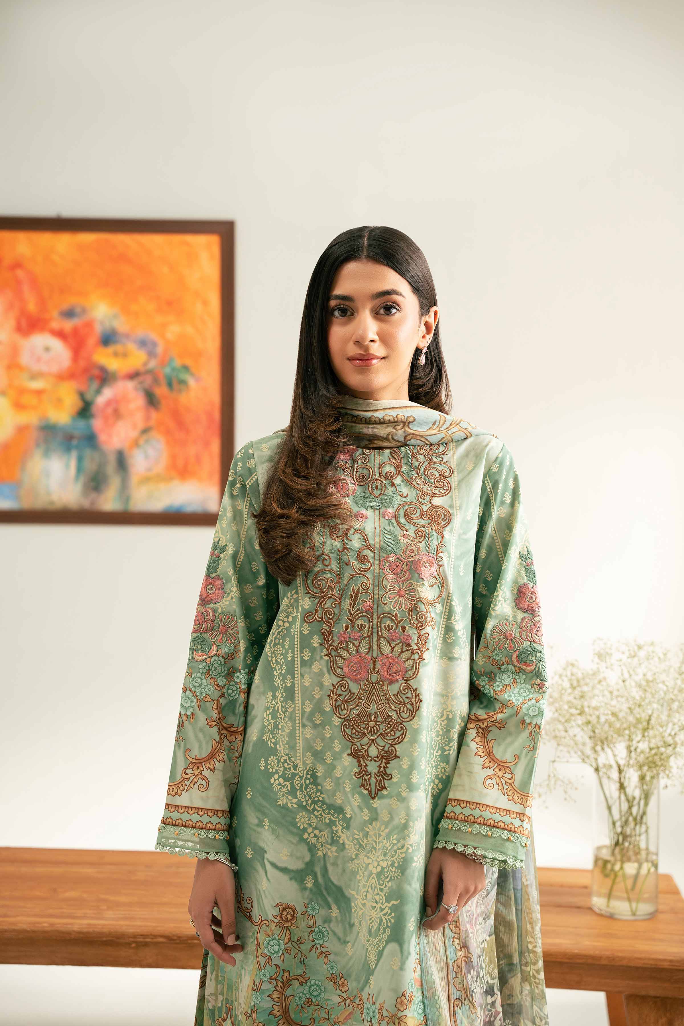 3 Piece - Digital Printed Embroidered Suit - 42501641