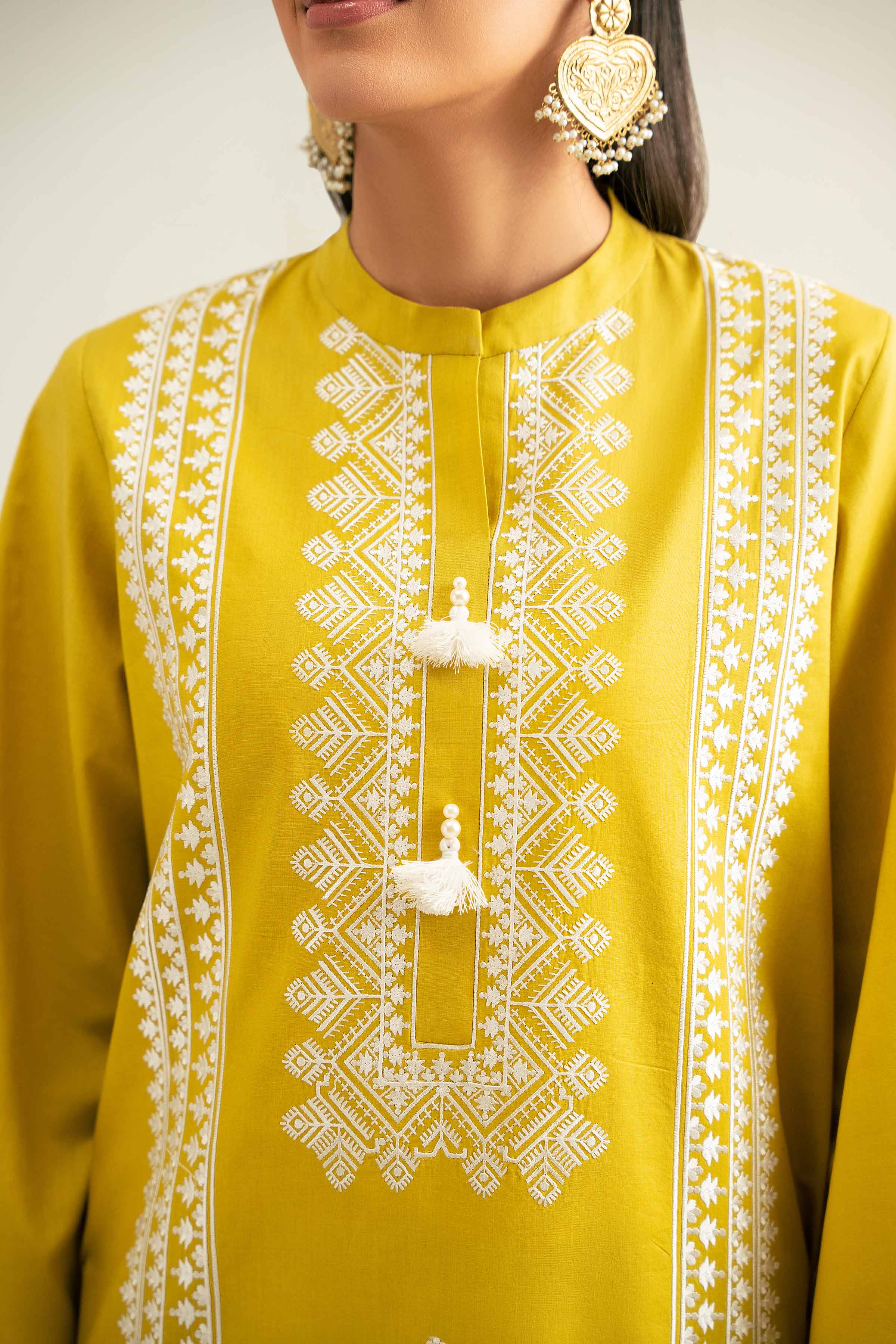 3 Piece - Printed Embroidered Suit - 42501649