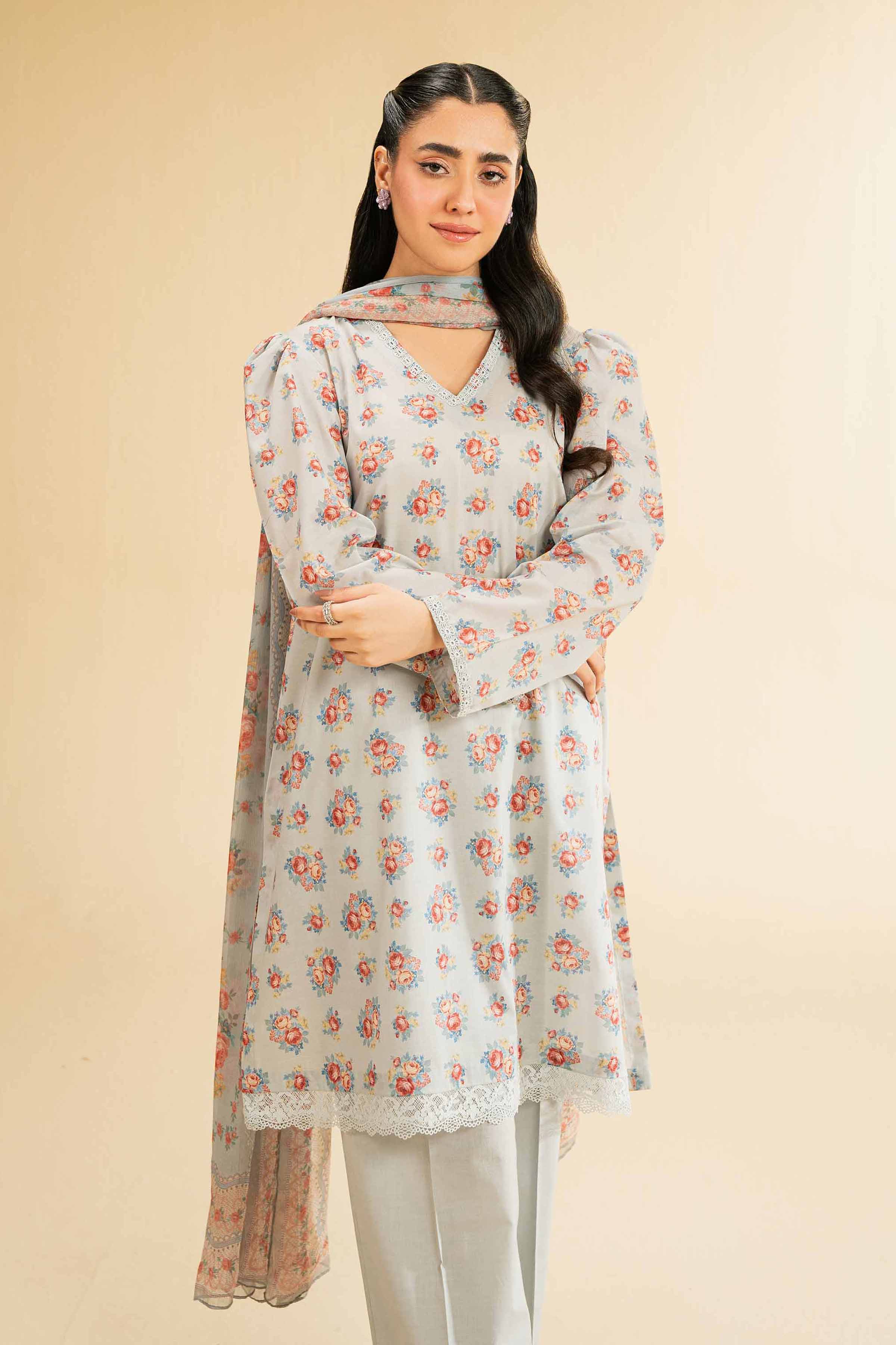 2 Piece - Digital Printed Embroidered Suit - 42501736 for Women - Unstitched Collection | Nishat | Shop Online