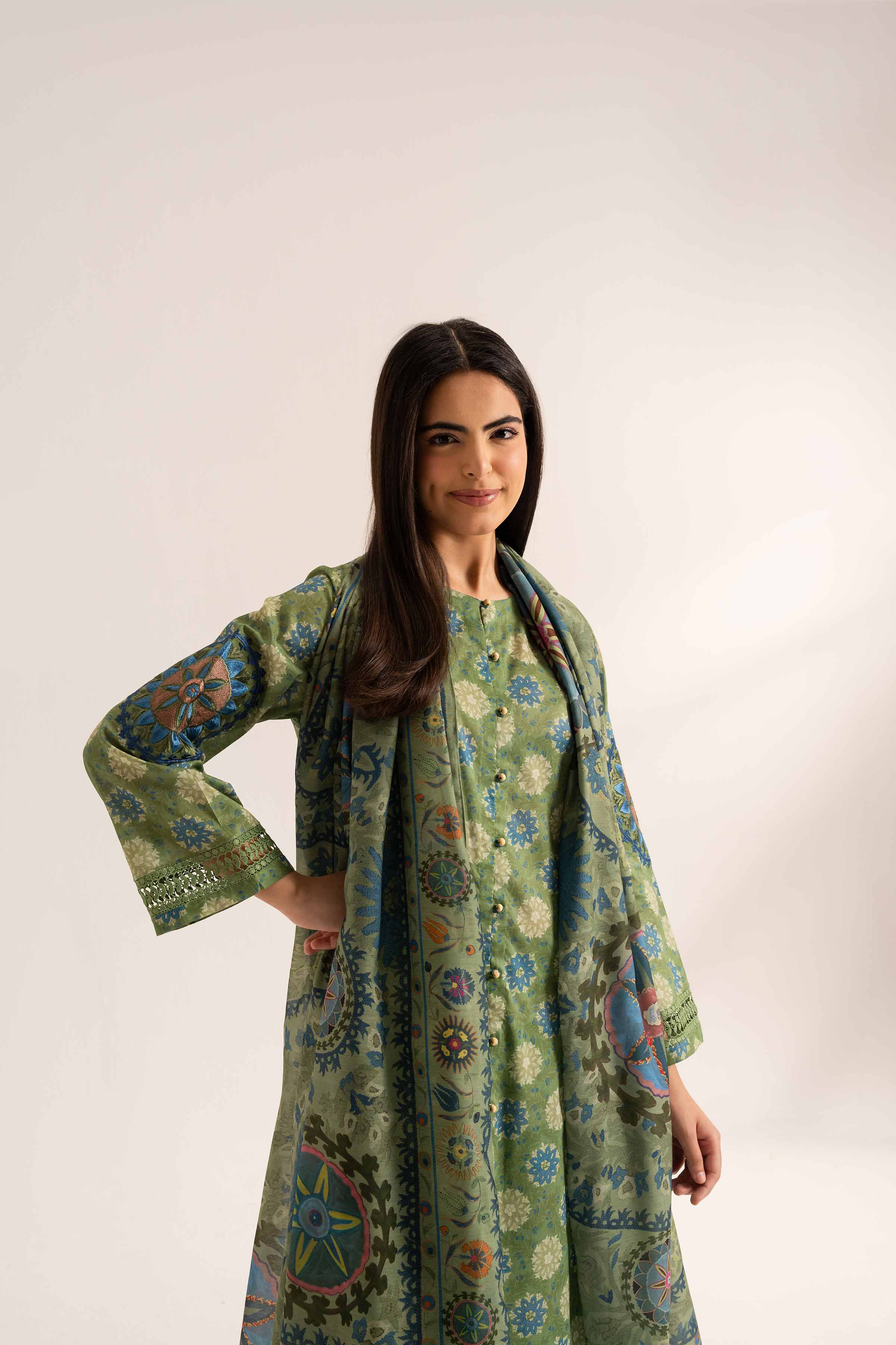 2 Piece - Digital Printed Embroidered Suit - 42501766 for Women - Unstitched Collection | Nishat | Shop Online