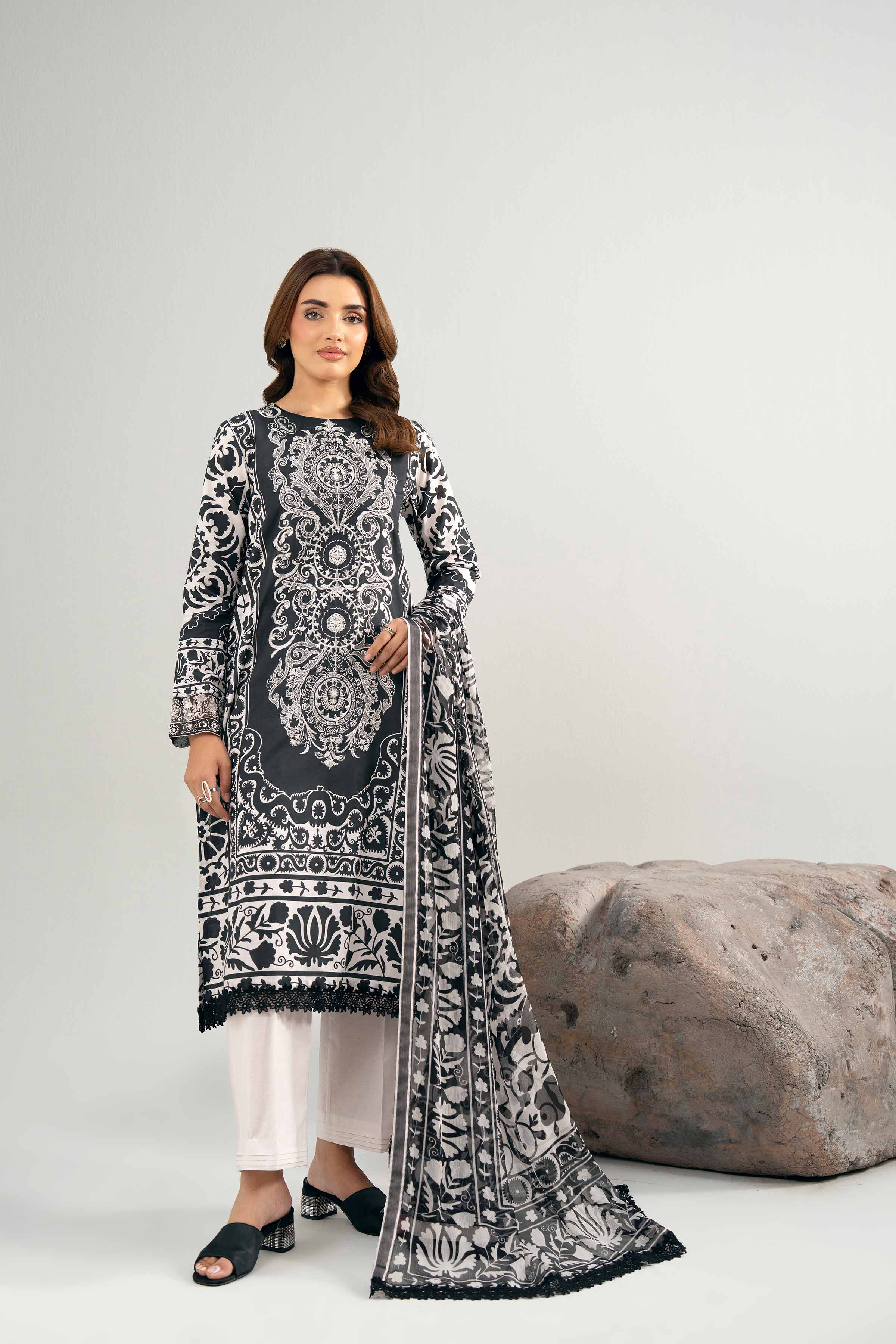 3 Piece - Digital Printed Embroidered Suit - 42502036 for Women - Unstitched Collection | Nishat | Shop Online