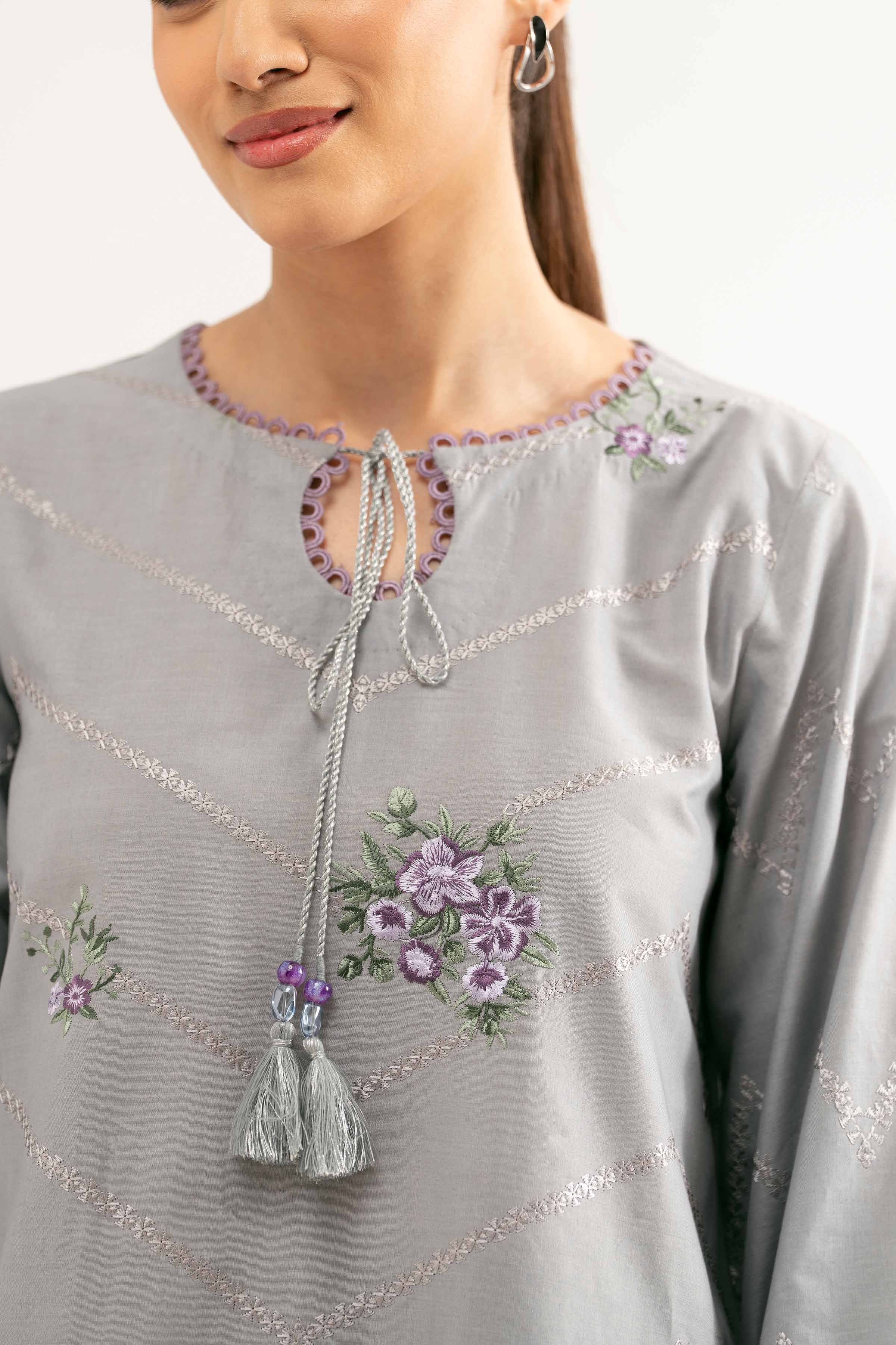 3 Piece - Digital Printed Embroidered Suit - 42502111
