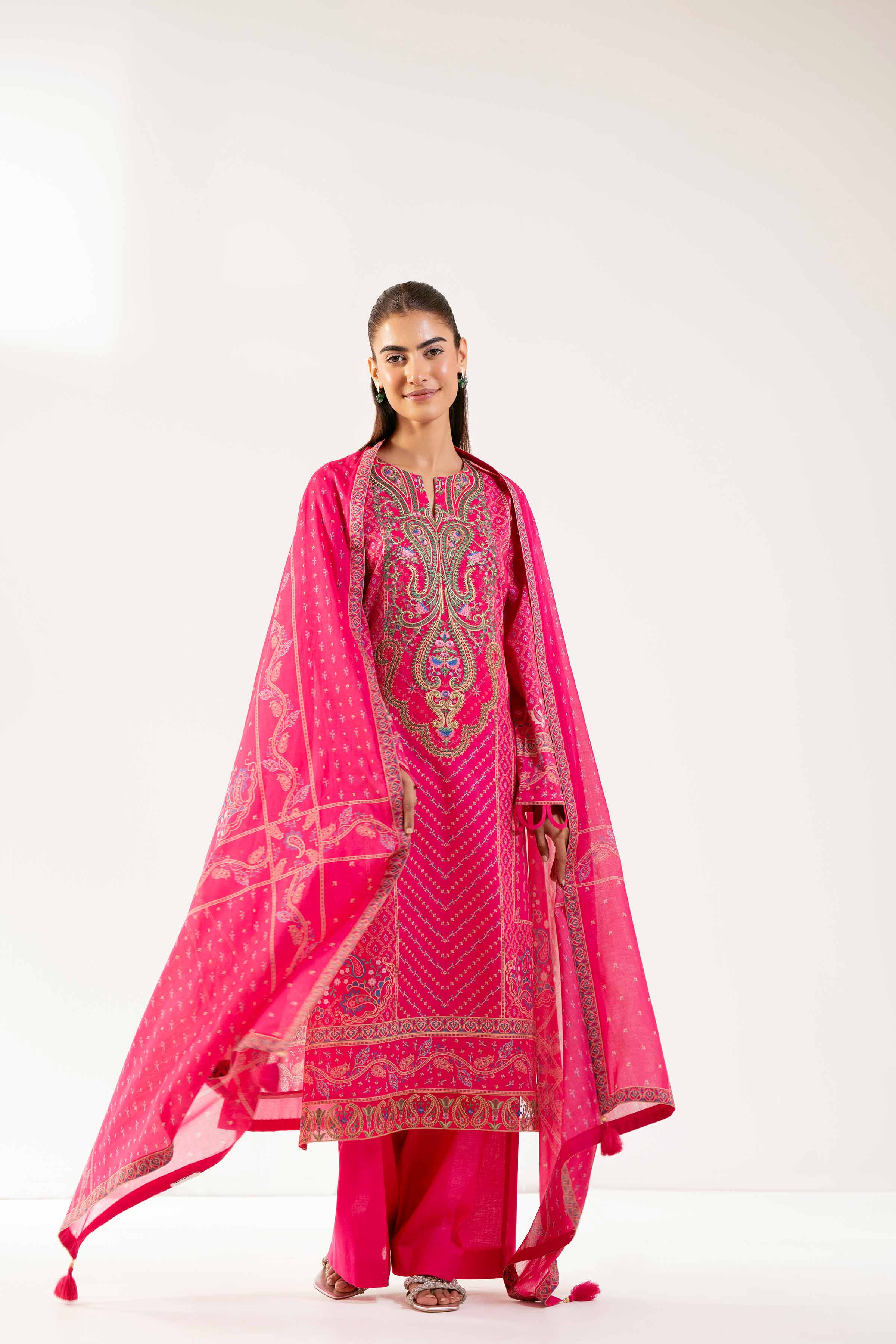 3 Piece - Digital Printed Suit - 42502228 for Women - Unstitched Collection | Nishat | Shop Online