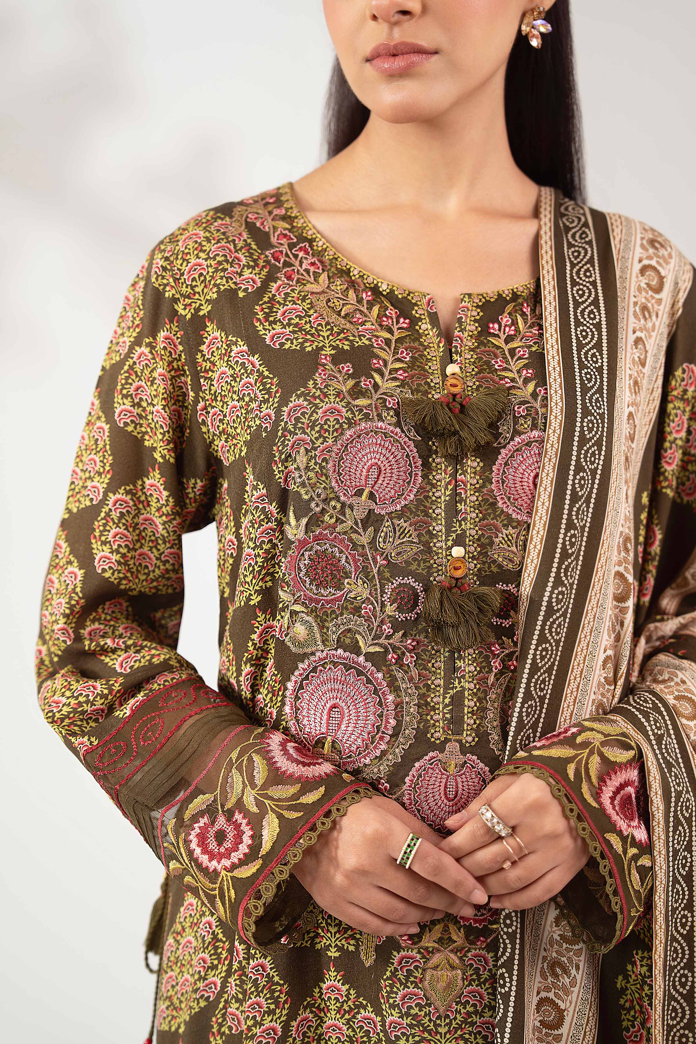 3 Piece - Printed Embroidered Suit - 42502367 for Women - Unstitched Collection | Nishat | Shop Online