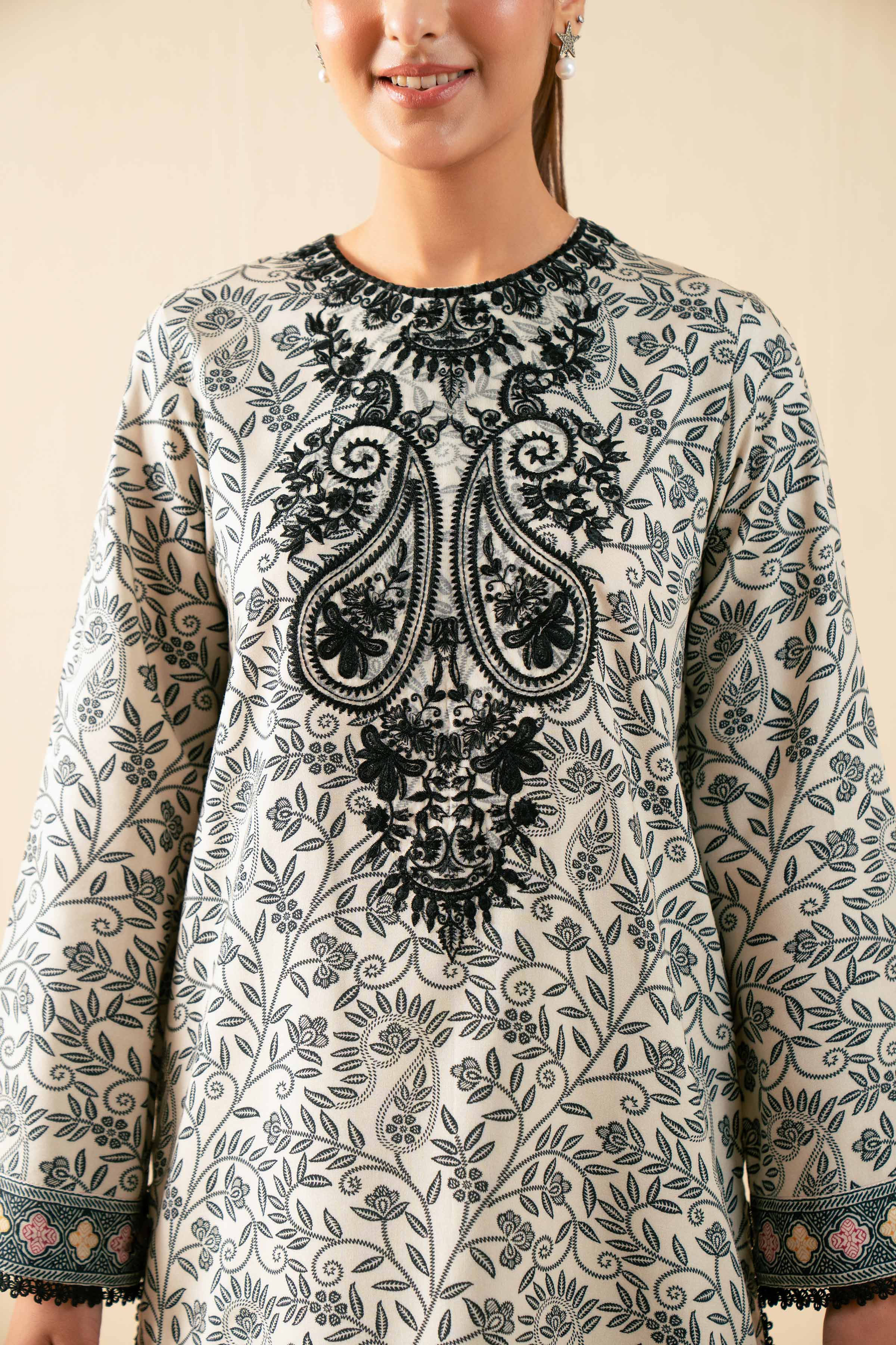 3 Piece - Printed Embroidered Suit - 42502615 for Women - Unstitched Collection | Nishat | Shop Online