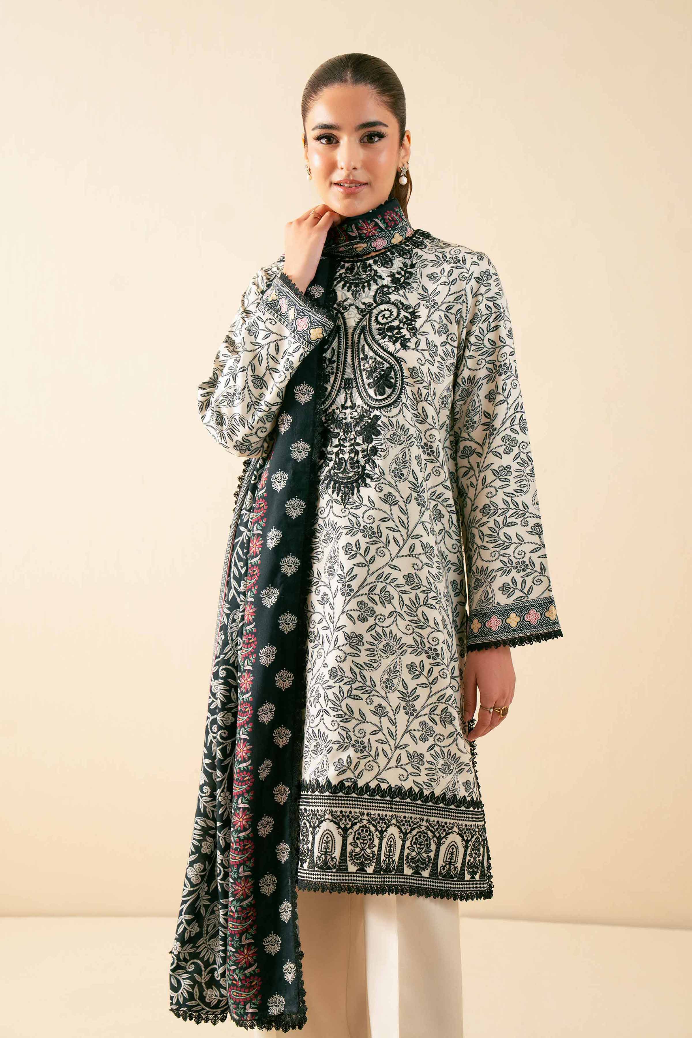 3 Piece - Printed Embroidered Suit - 42502615 for Women - Unstitched Collection | Nishat | Shop Online