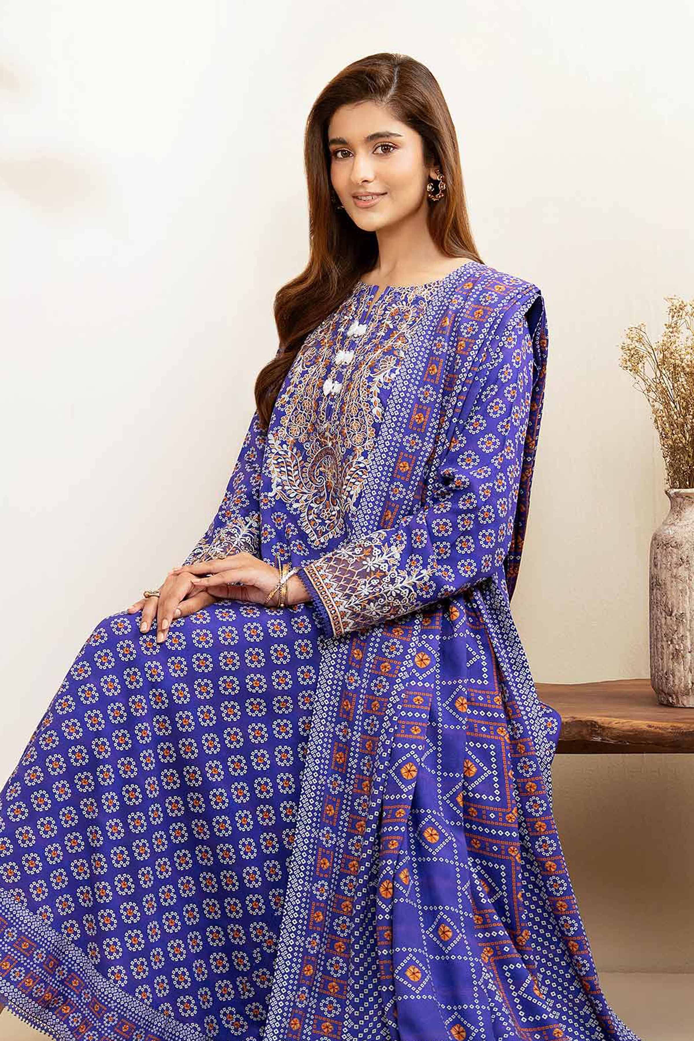 3 Piece - Printed Embroidered Suit - 42502618 for Women - Unstitched Collection | Nishat | Shop Online