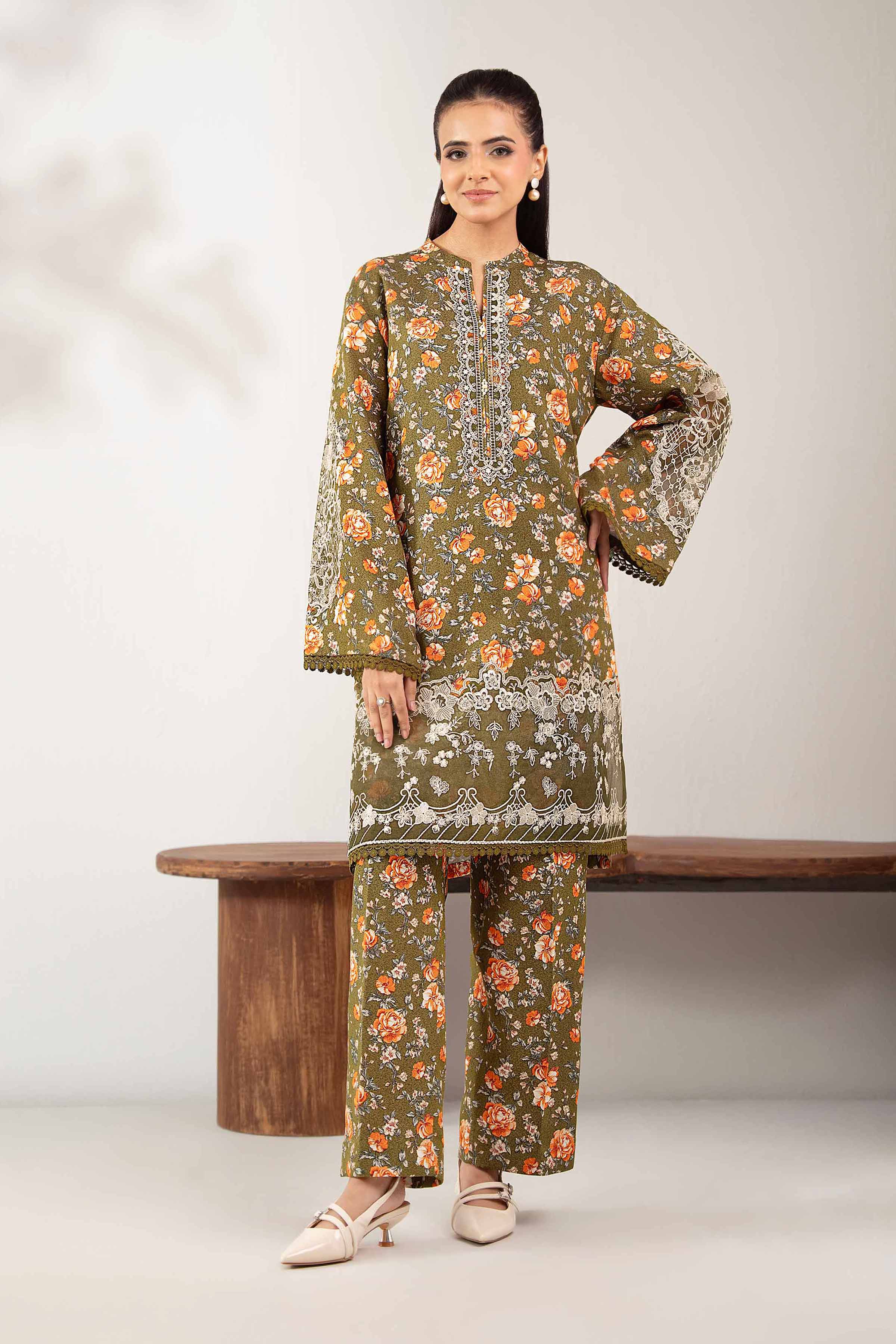 2 Piece - Printed Embroidered Suit - 42502814 for Women - Unstitched Collection | Nishat | Shop Online