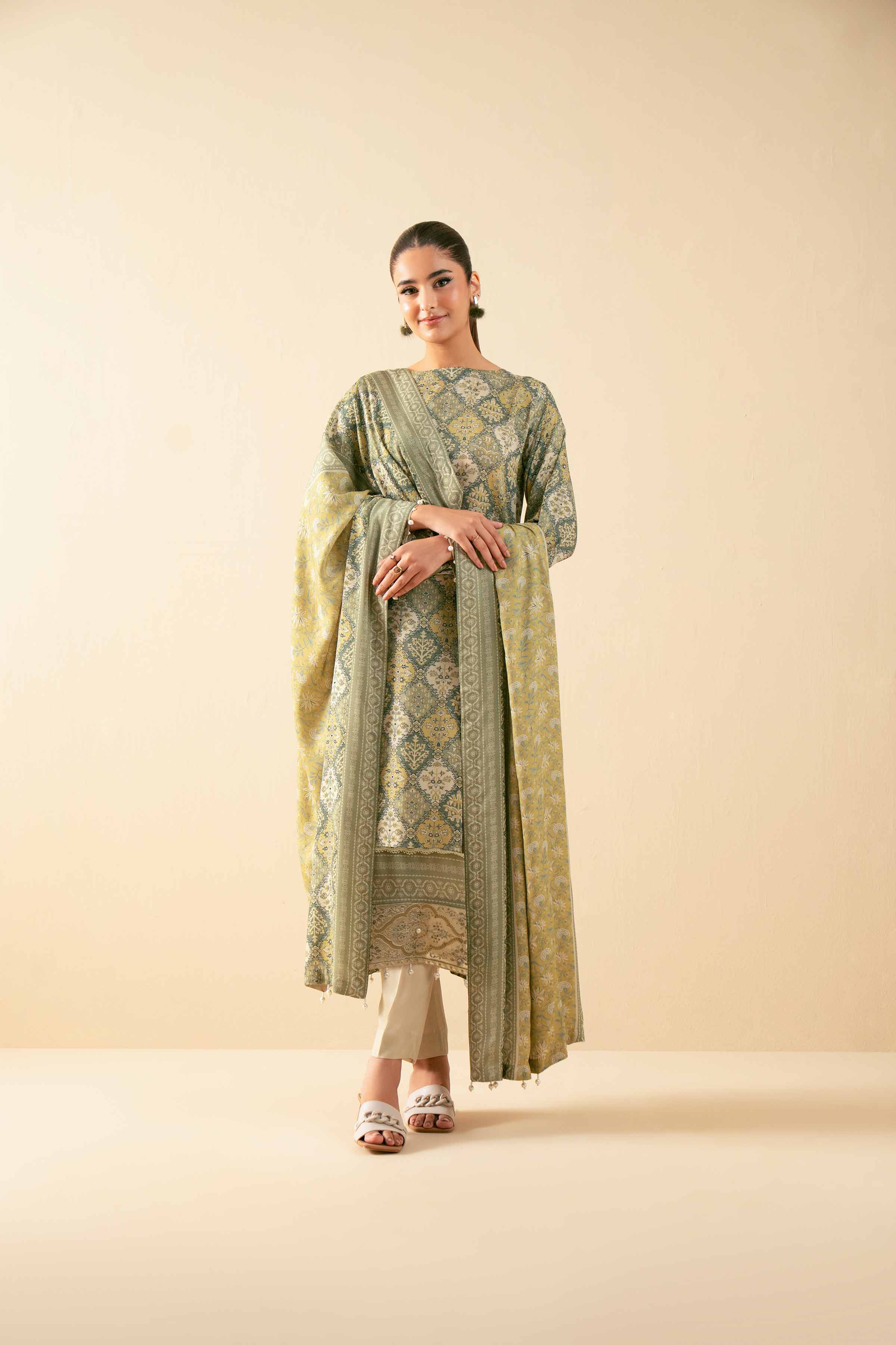 3 Piece - Printed Embroidered Suit - 42502822 for Women - Unstitched Collection | Nishat | Shop Online