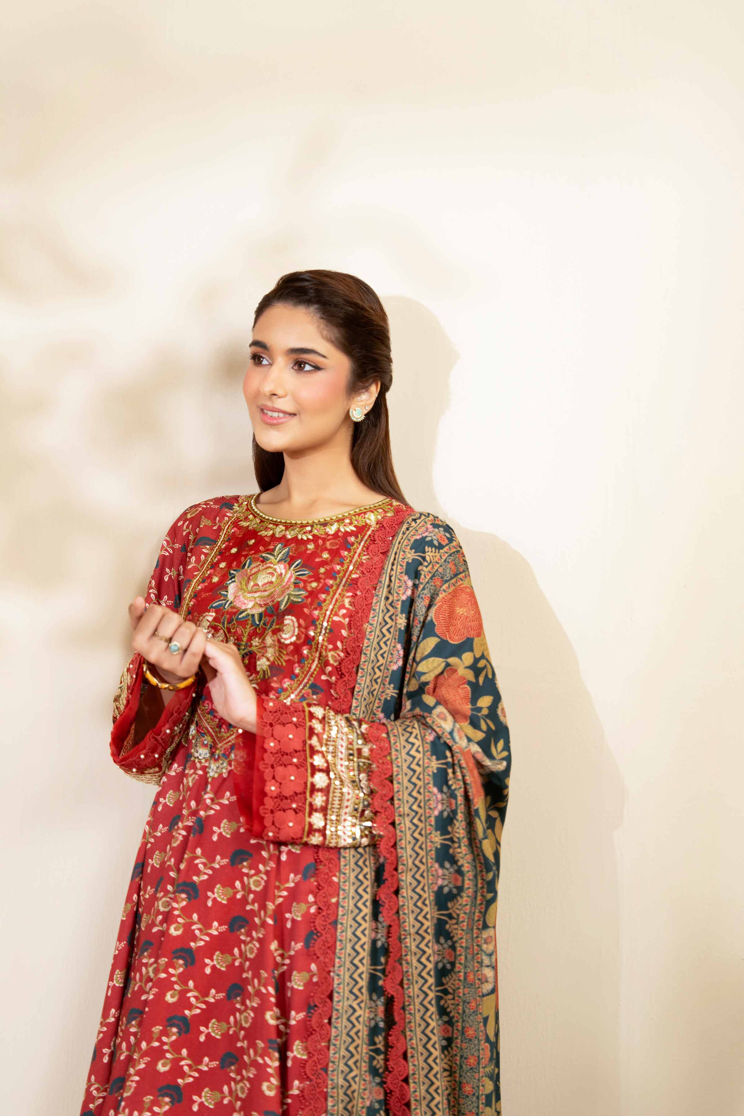3 Piece - Printed Embroidered Suit - 42502823 for Women - Unstitched Collection | Nishat | Shop Online