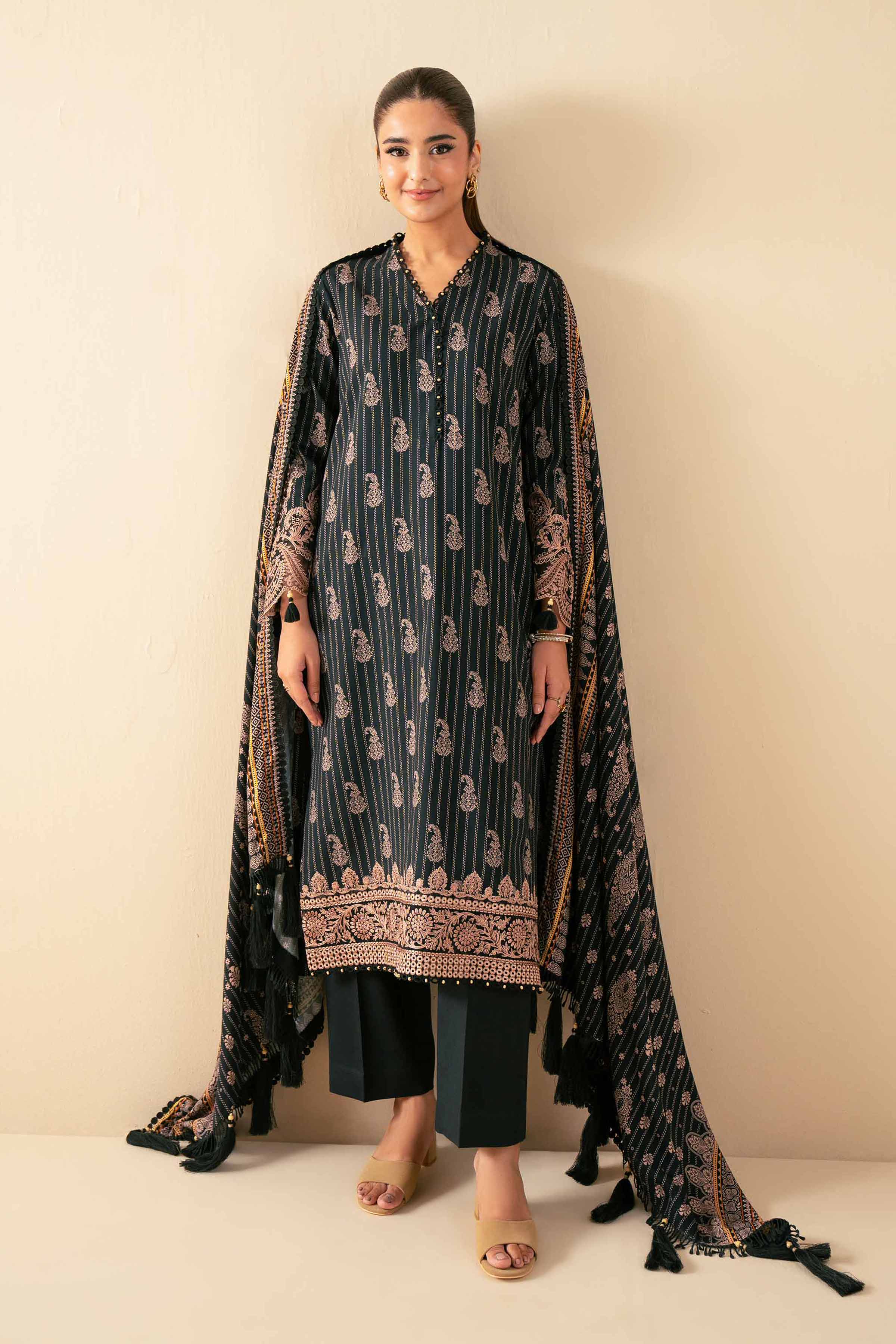 3 Piece - Printed Embroidered Suit - 42502828 for Women - Unstitched Collection | Nishat | Shop Online
