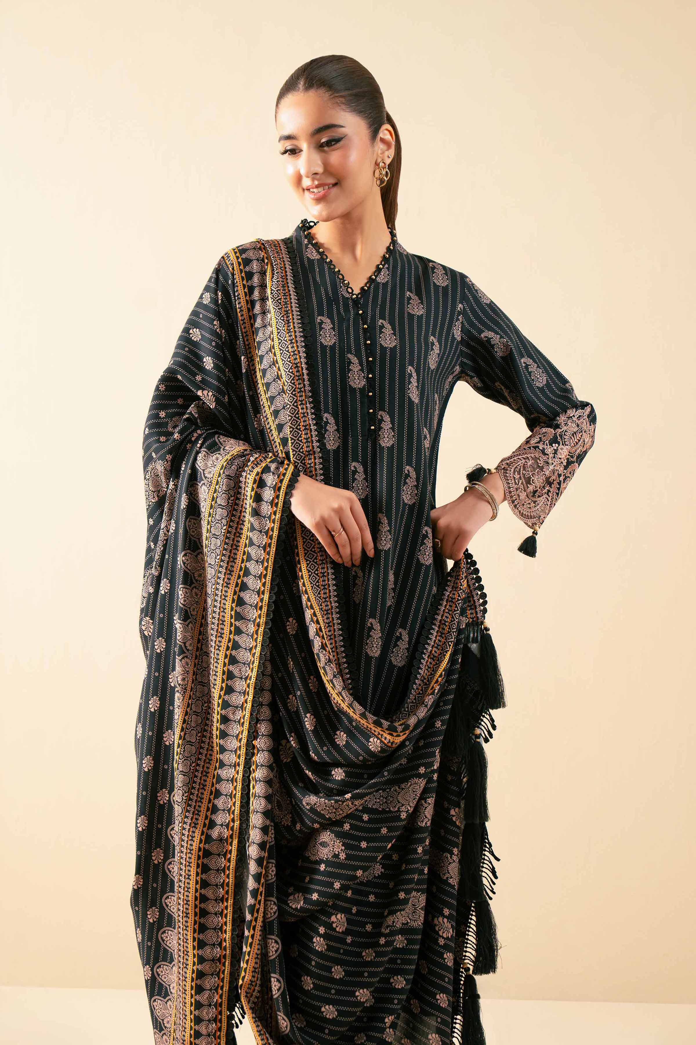 3 Piece - Printed Embroidered Suit - 42502828 for Women - Unstitched Collection | Nishat | Shop Online