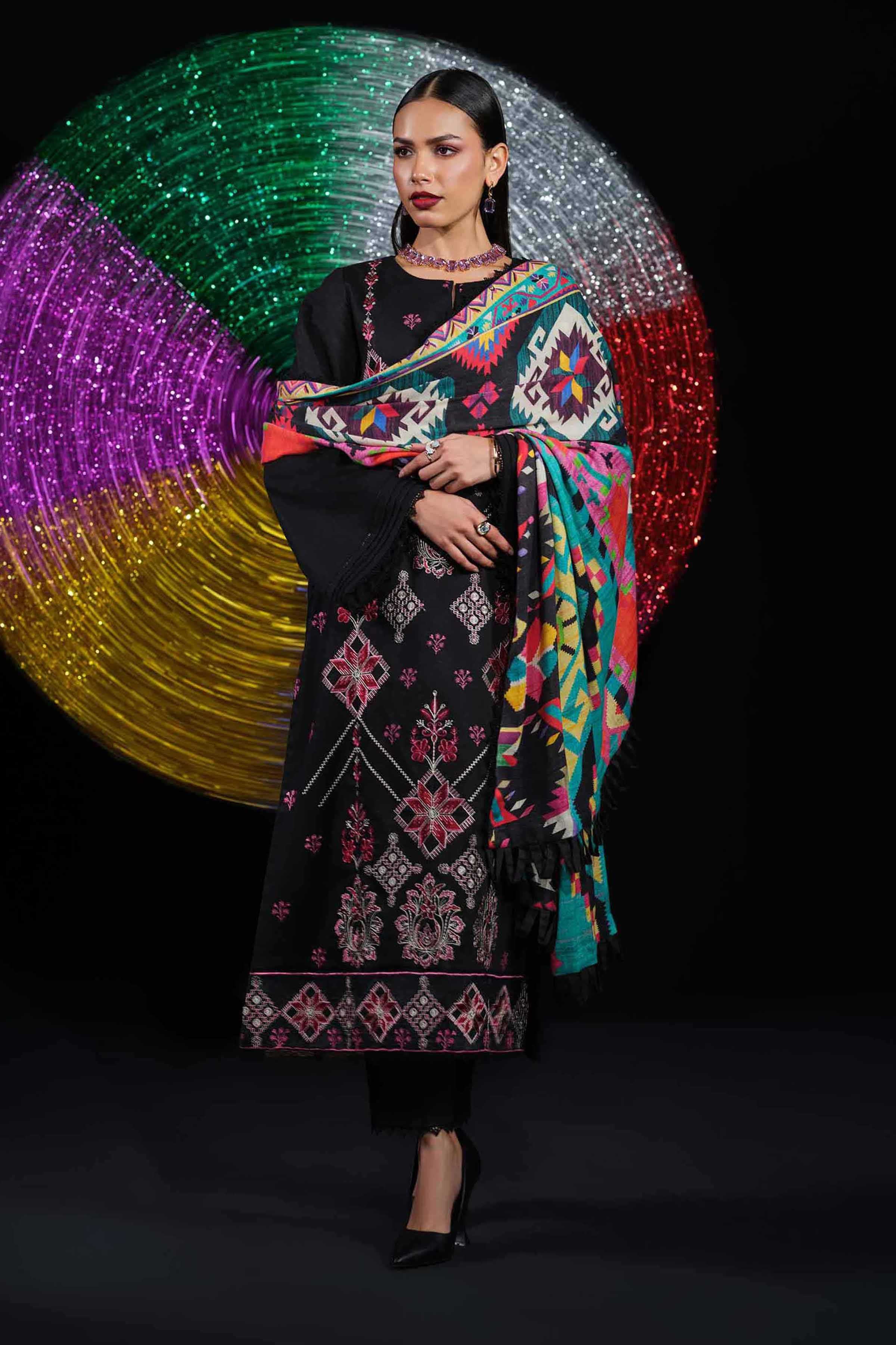 3 Piece - Digital Printed Embroidered Suit - 42502981 for Women - Unstitched Collection | Nishat | Shop Online