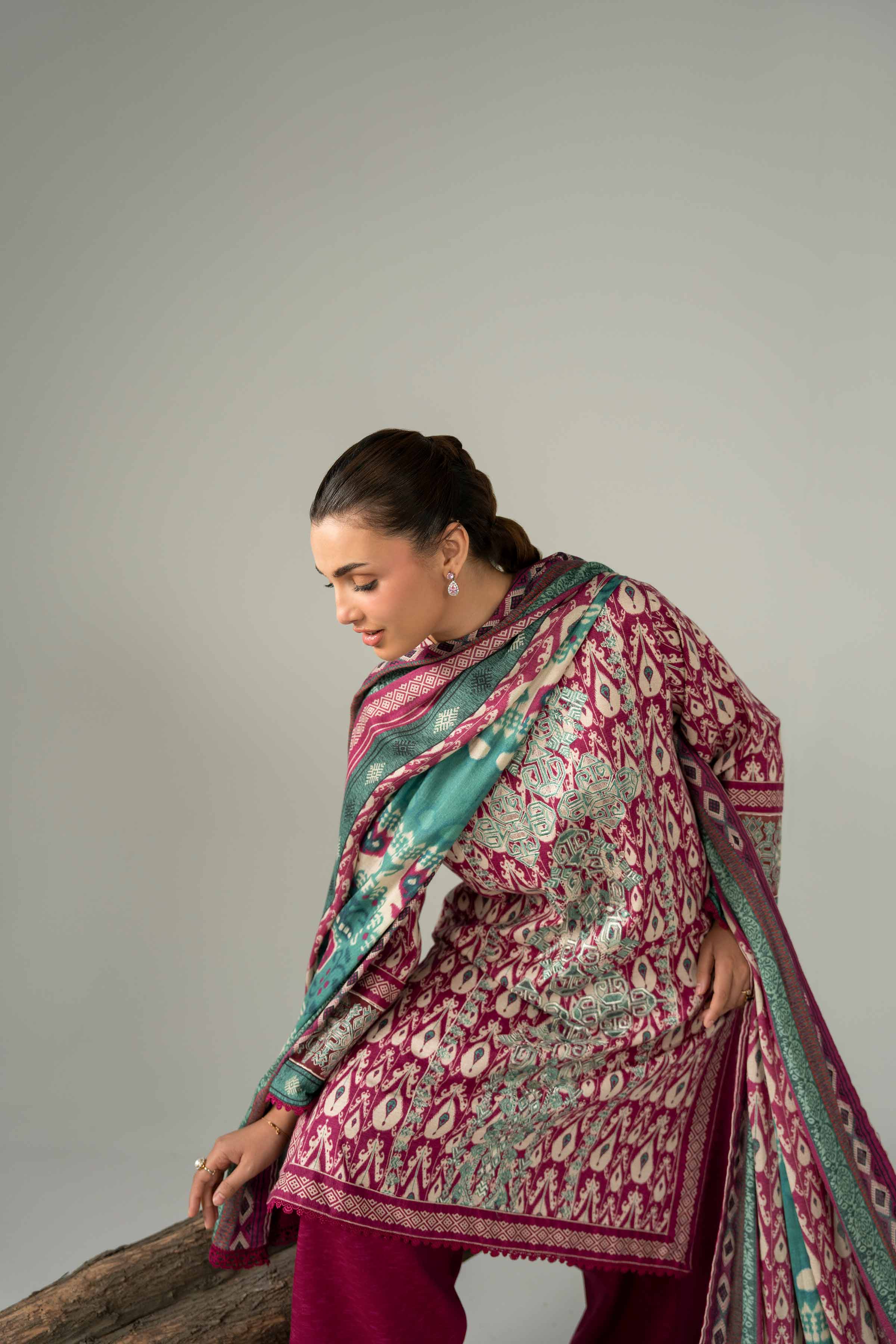 3 Piece - Digital Printed Embroidered Suit - 42502989 for Women - Unstitched Collection | Nishat | Shop Online