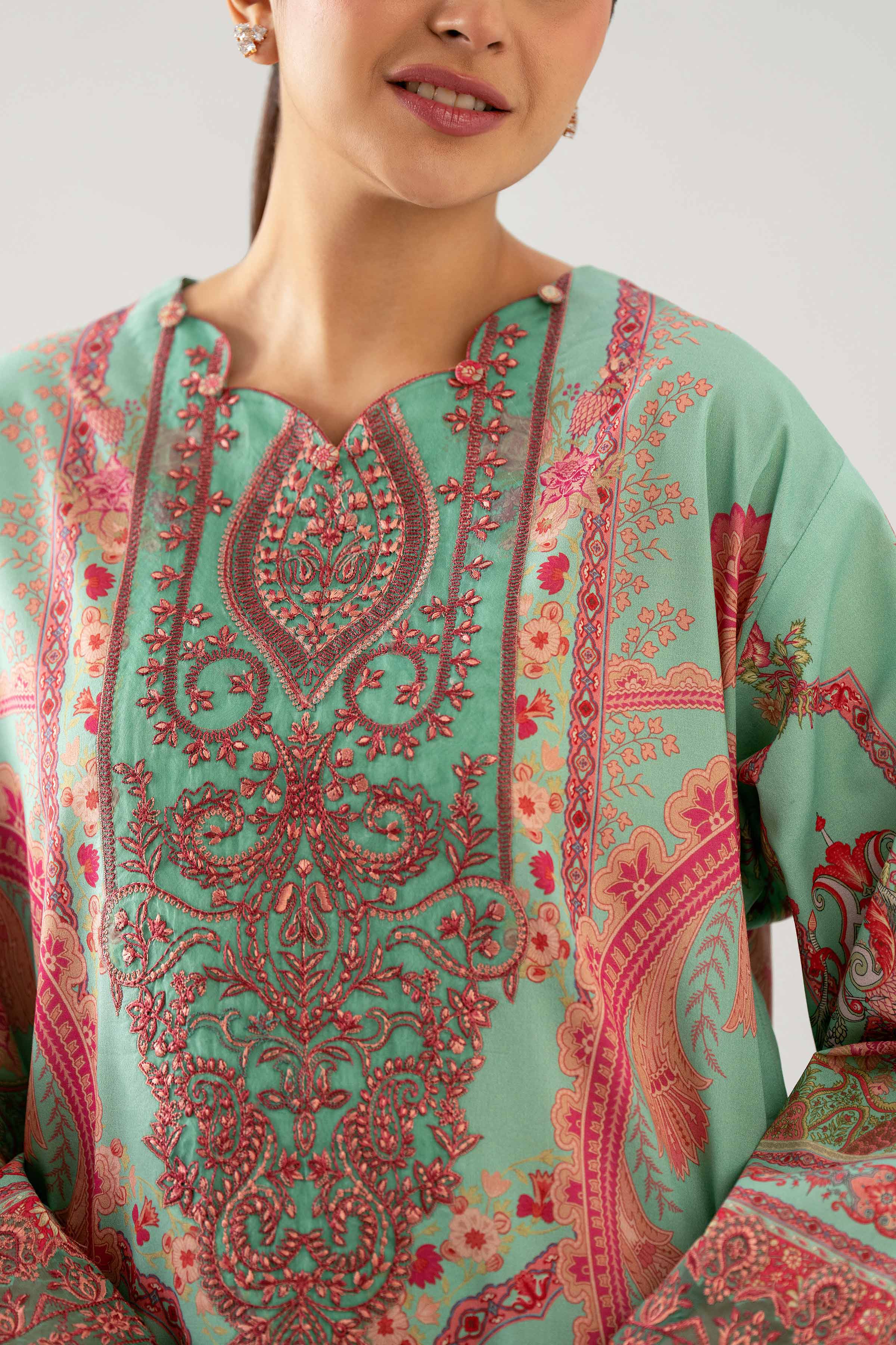 2 Piece - Digital Printed Embroidered Suit - 42601060 for Women - Unstitched Collection | Nishat | Shop Online