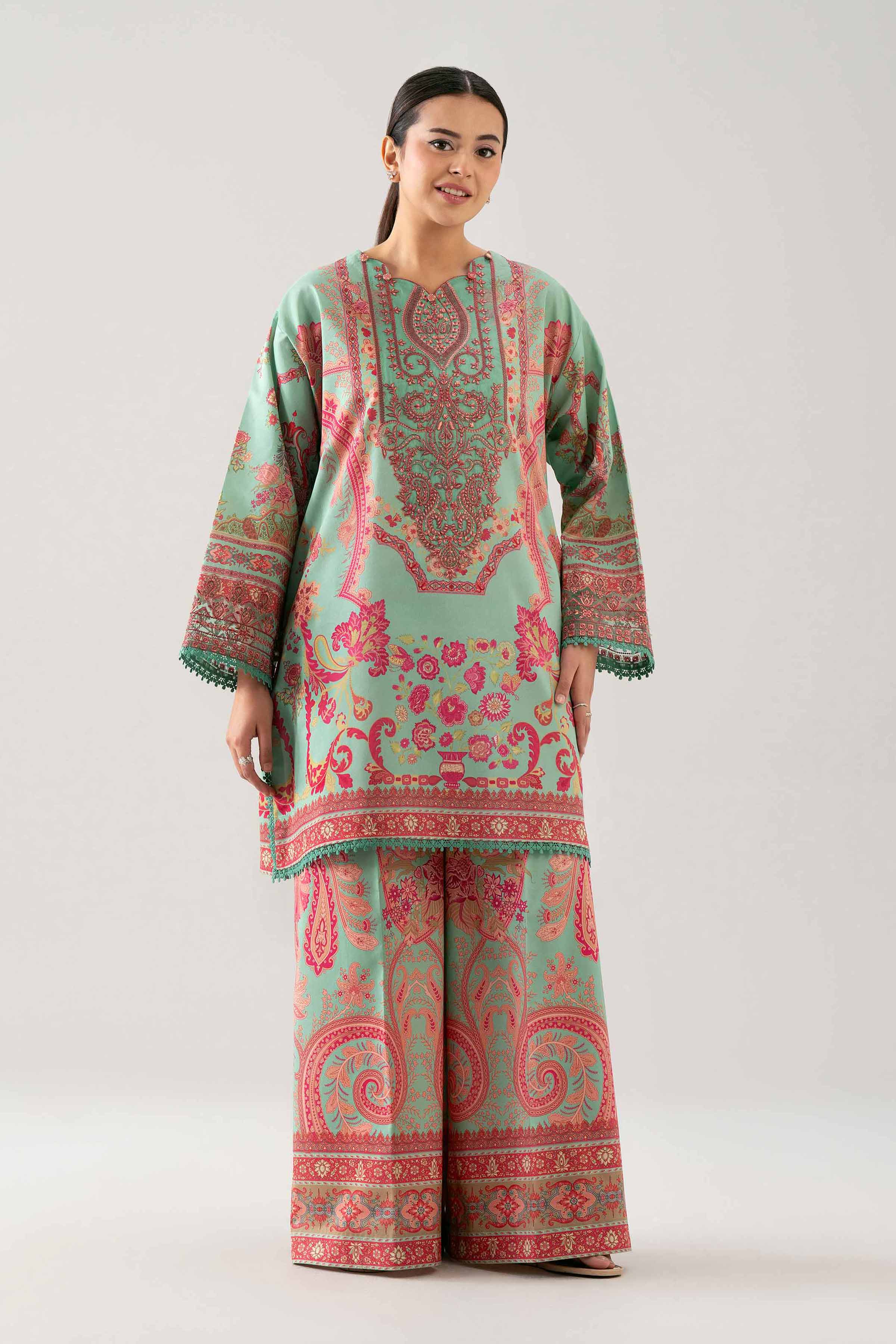 2 Piece - Digital Printed Embroidered Suit - 42601060 for Women - Unstitched Collection | Nishat | Shop Online