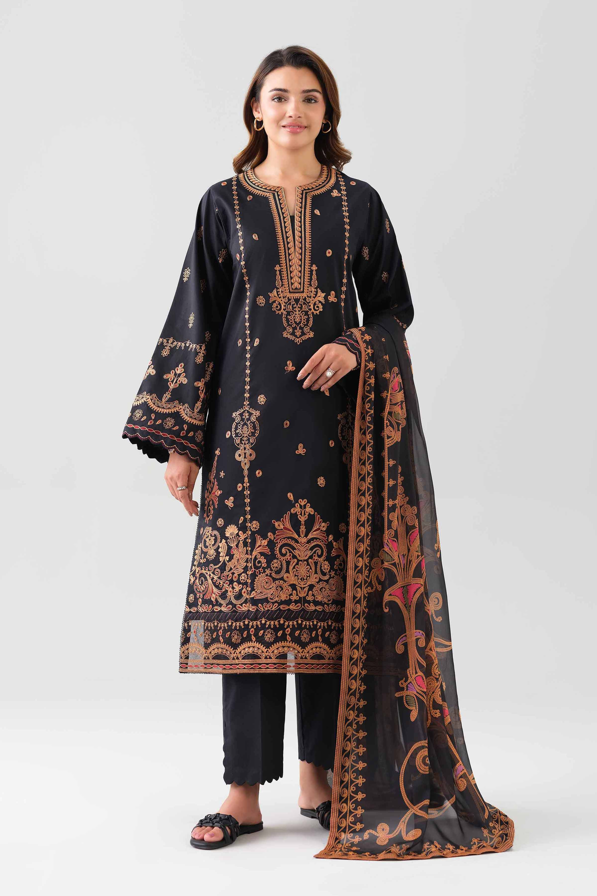 3 Piece - Digital Printed Embroidered Suit - 42601071 for Women - Unstitched Collection | Nishat | Shop Online