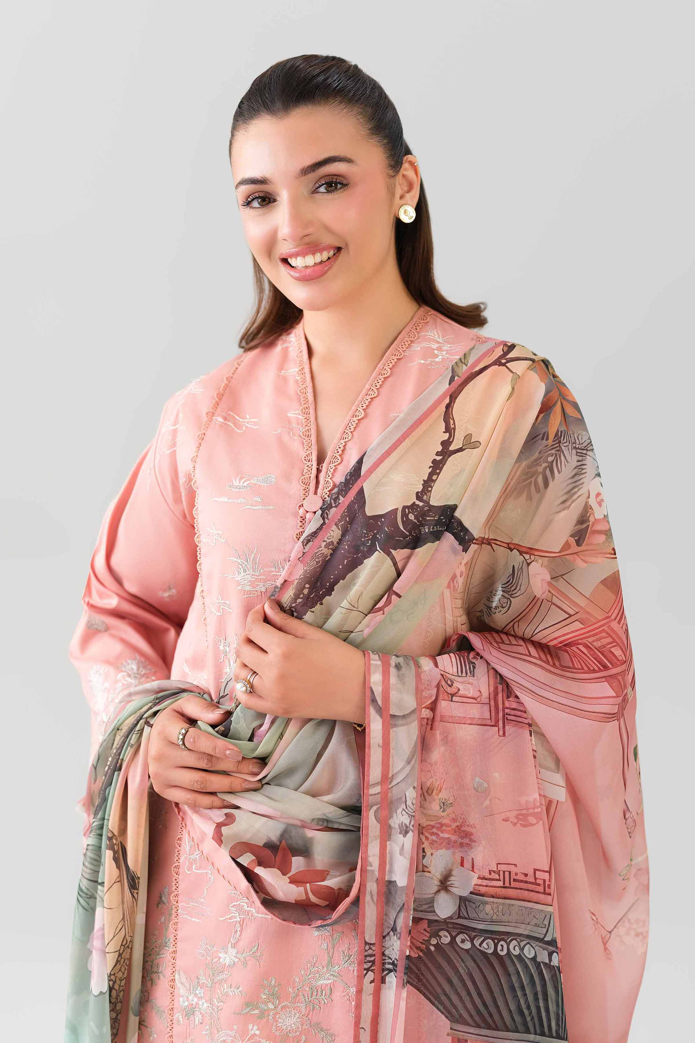 3 Piece - Digital Printed Embroidered Suit - 42601079 for Women - Unstitched Collection | Nishat | Shop Online