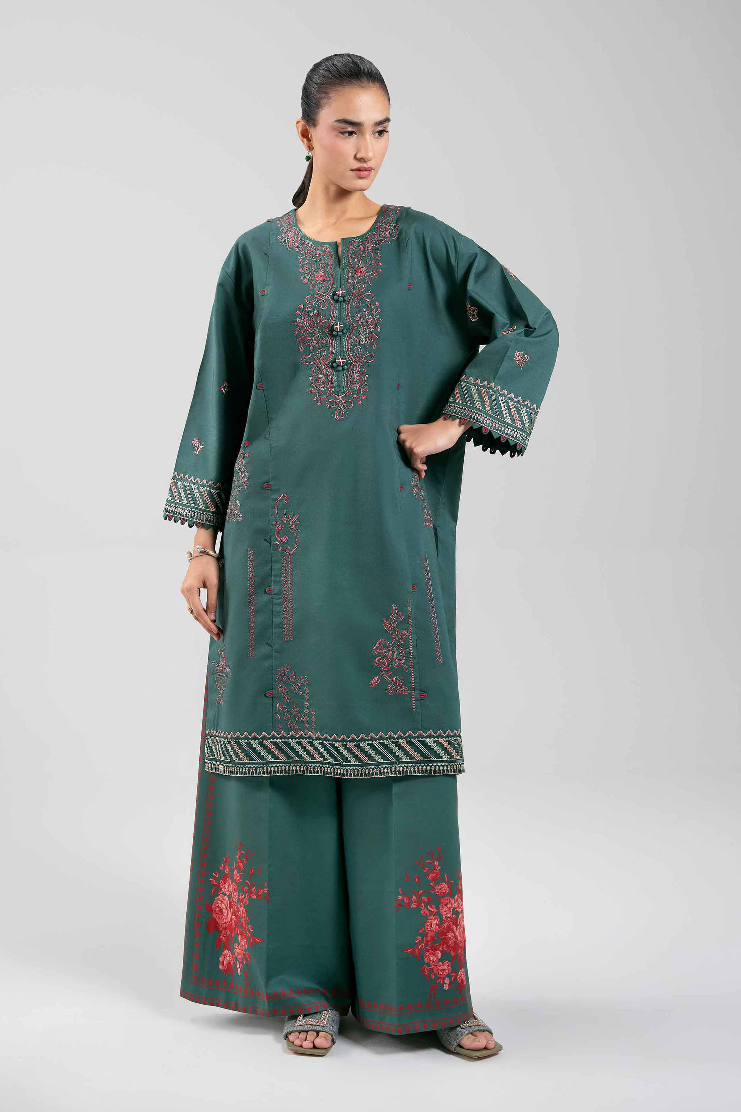 2 Piece - Digital Printed Embroidered Suit - 42601089 for Women - Unstitched Collection | Nishat | Shop Online