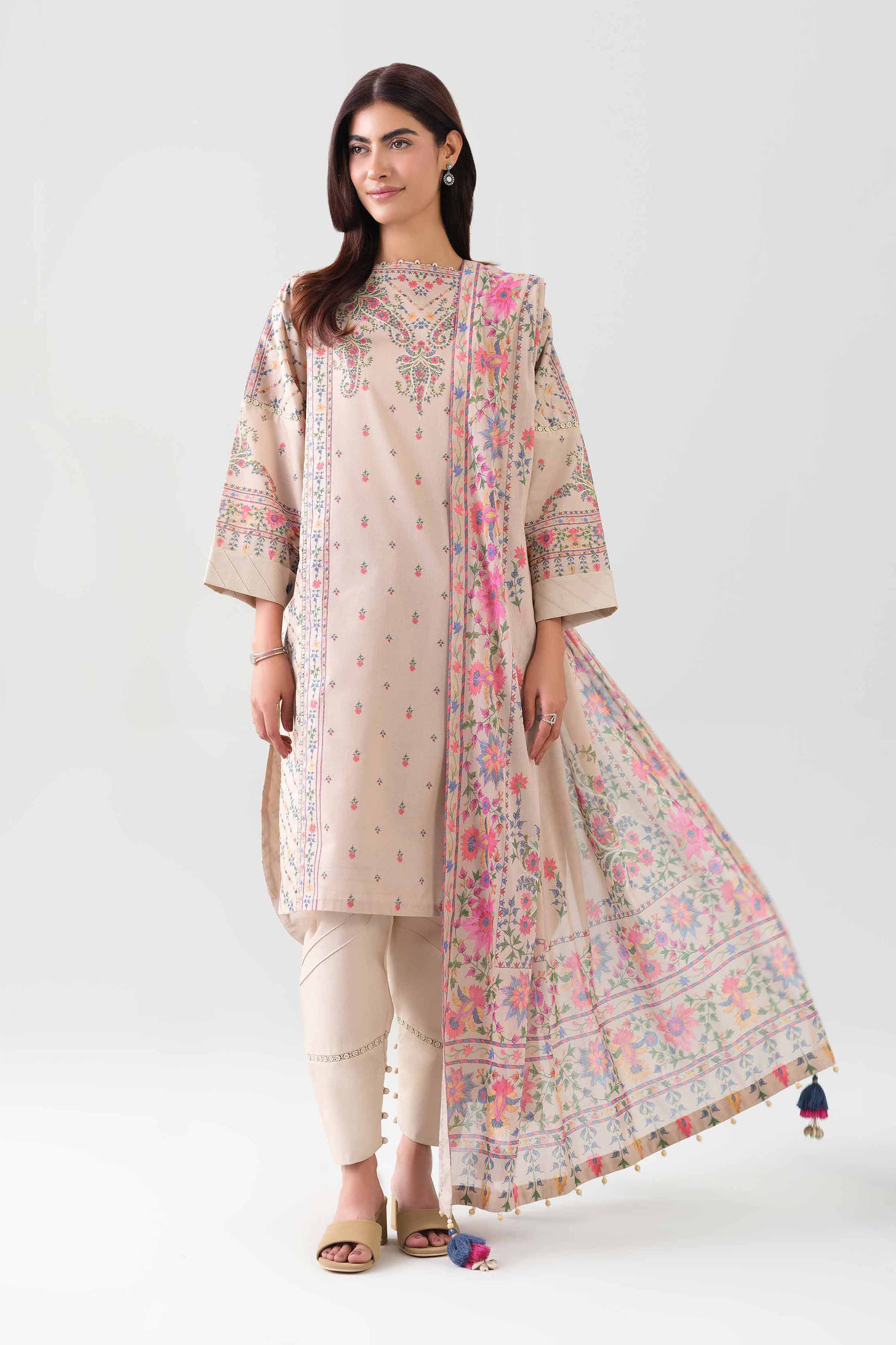 3 Piece - Digital Printed Suit - 42601112 for Women - Unstitched Collection | Nishat | Shop Online