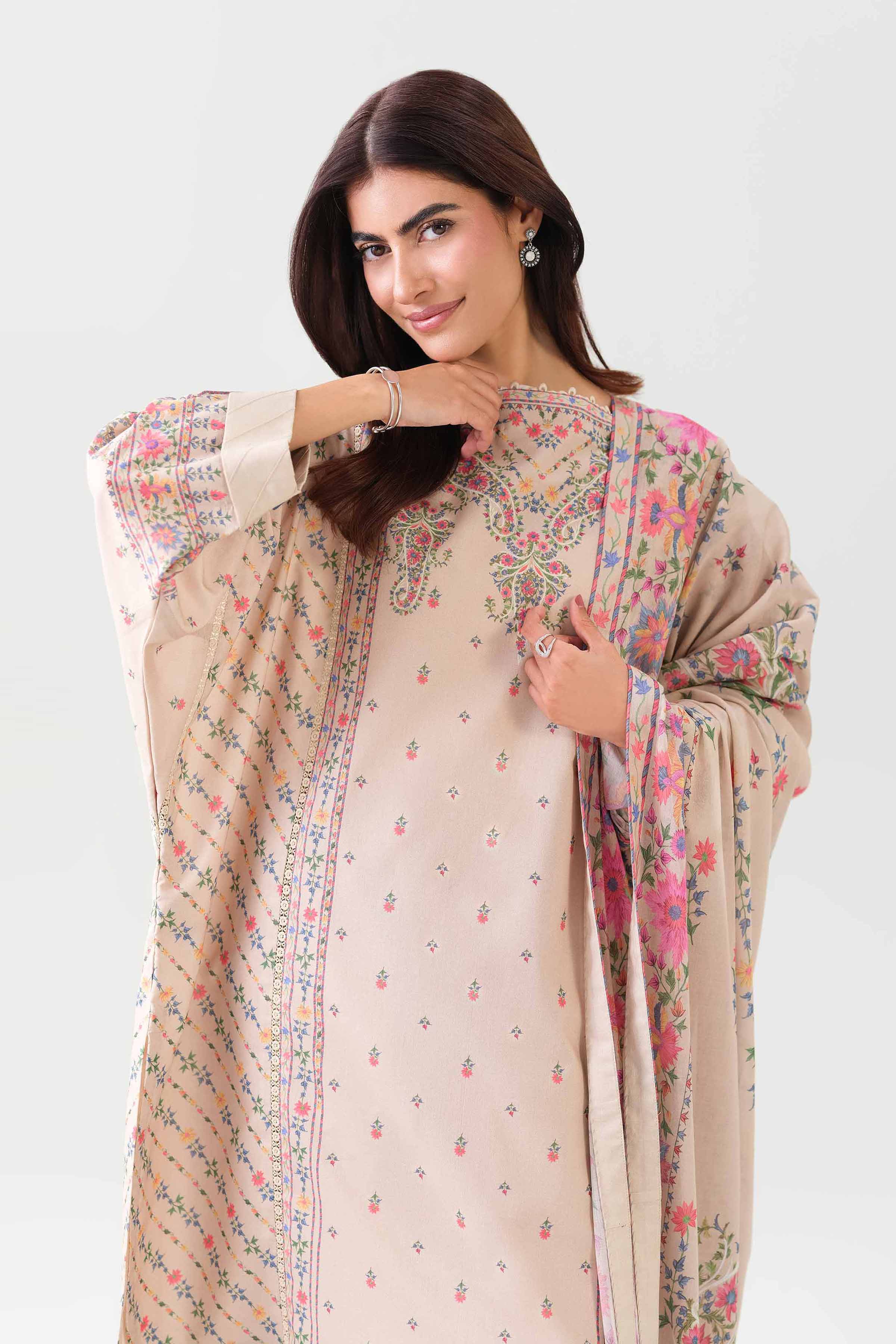 3 Piece - Digital Printed Suit - 42601112 for Women - Unstitched Collection | Nishat | Shop Online