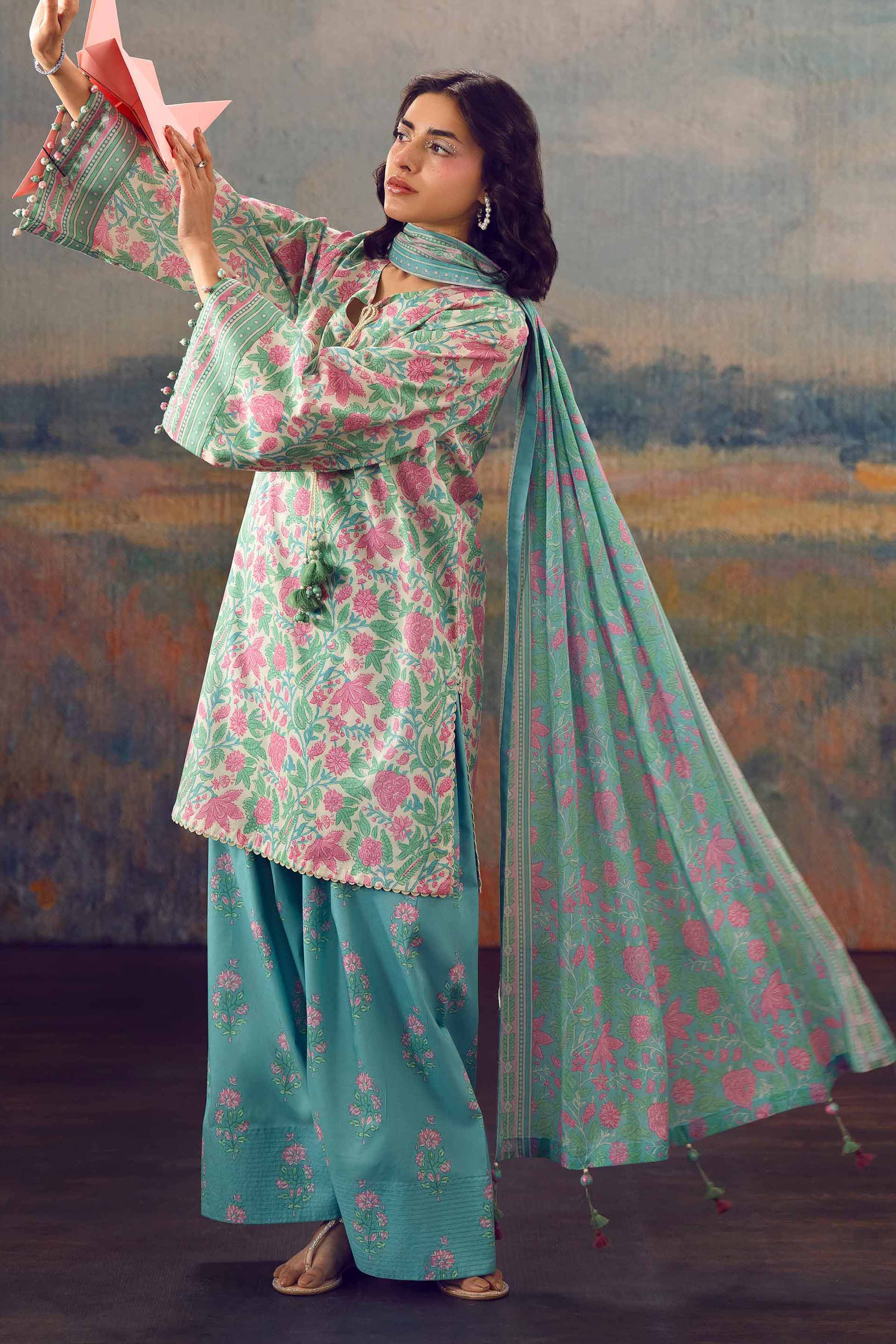 3 Piece - Printed Suit - 42601185 for Women - Unstitched Collection | Nishat | Shop Online