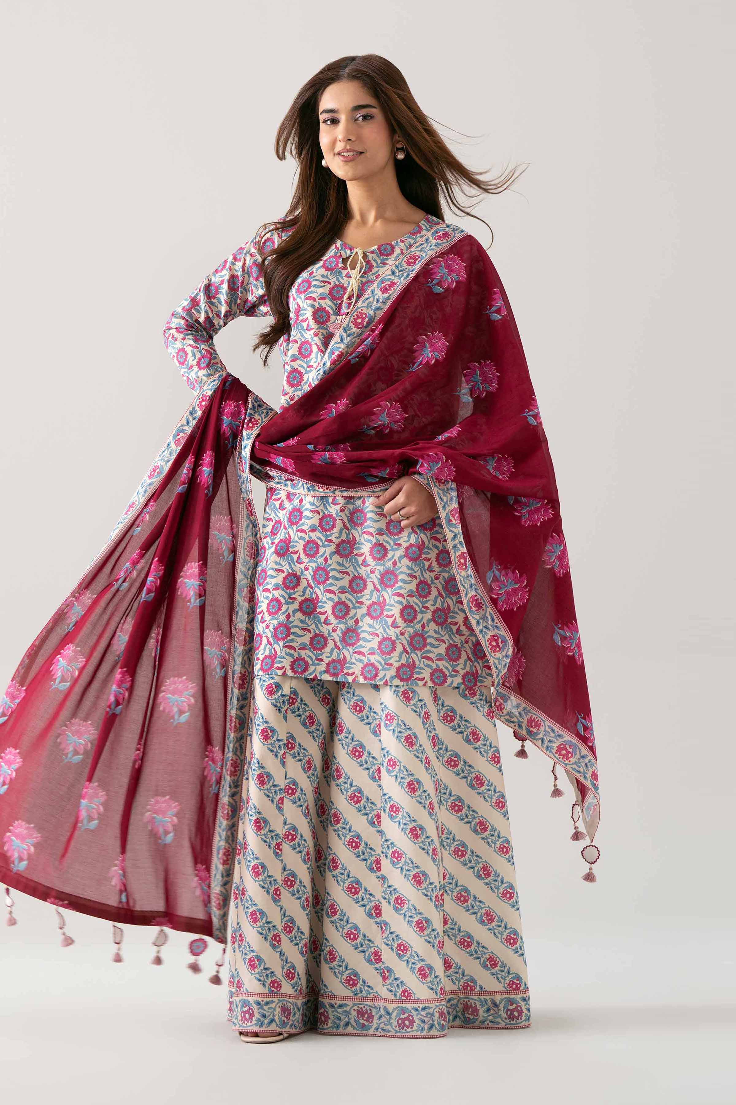 3 Piece - Printed Suit - 42601187 for Women - Unstitched Collection | Nishat | Shop Online