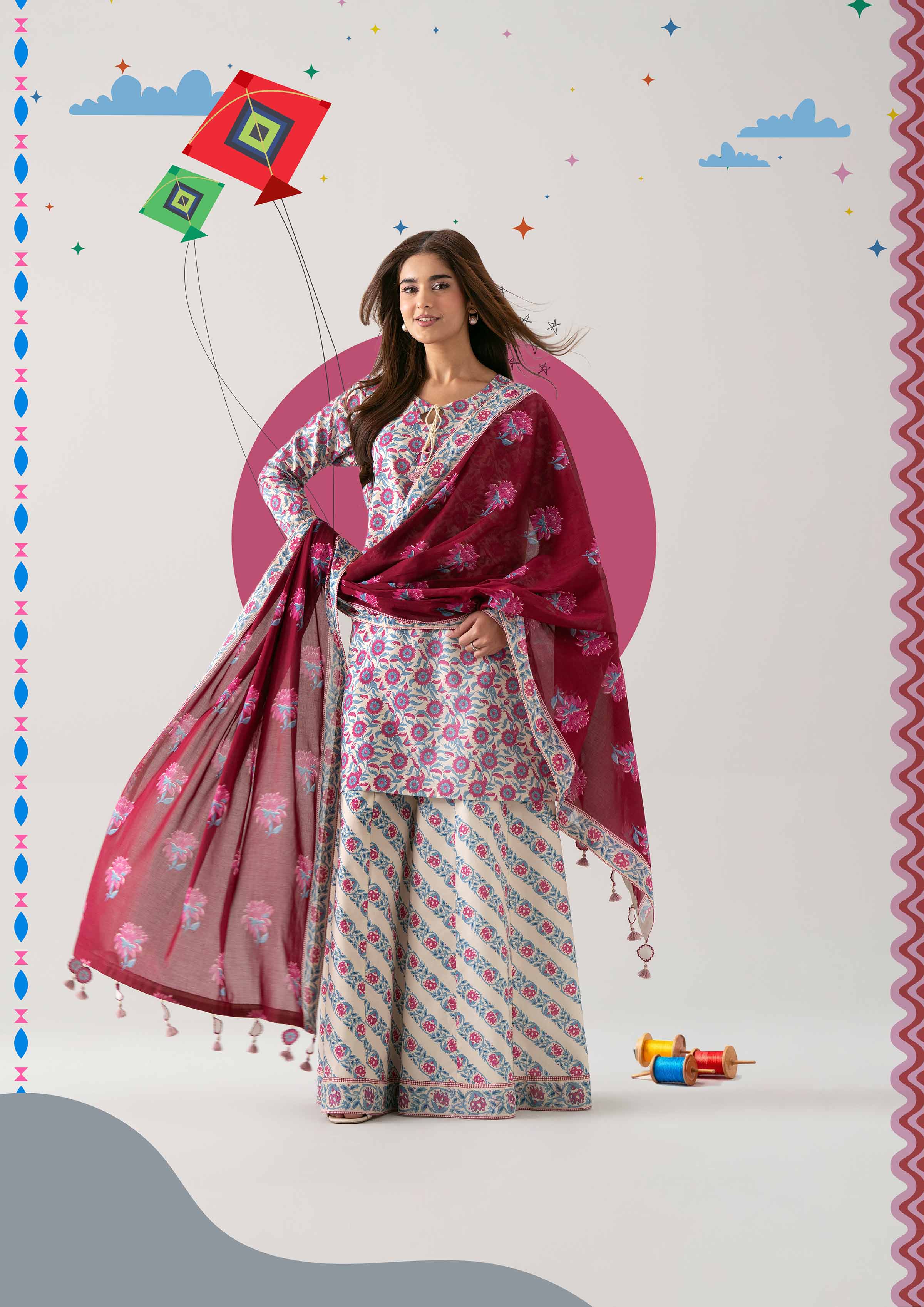 3 Piece - Printed Suit - 42601187