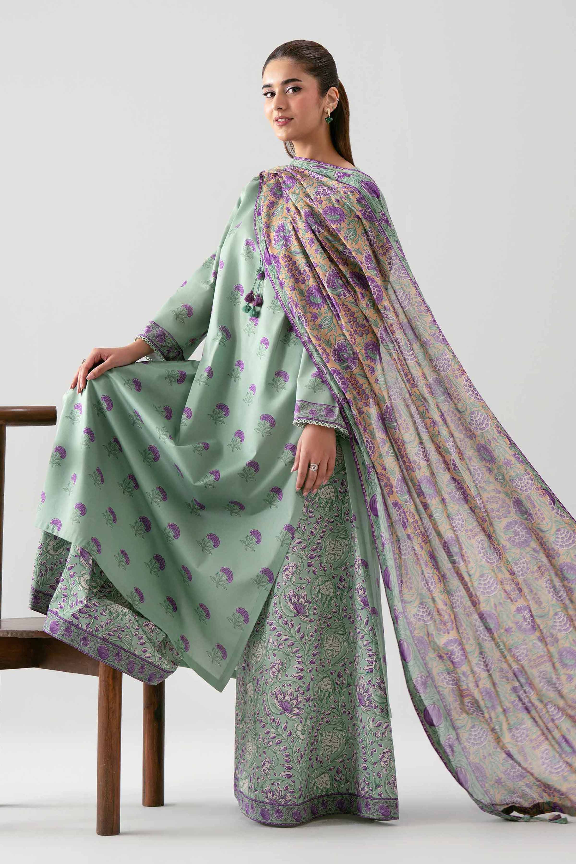 3 Piece - Printed Suit - 42601189 for Women - Unstitched Collection | Nishat | Shop Online