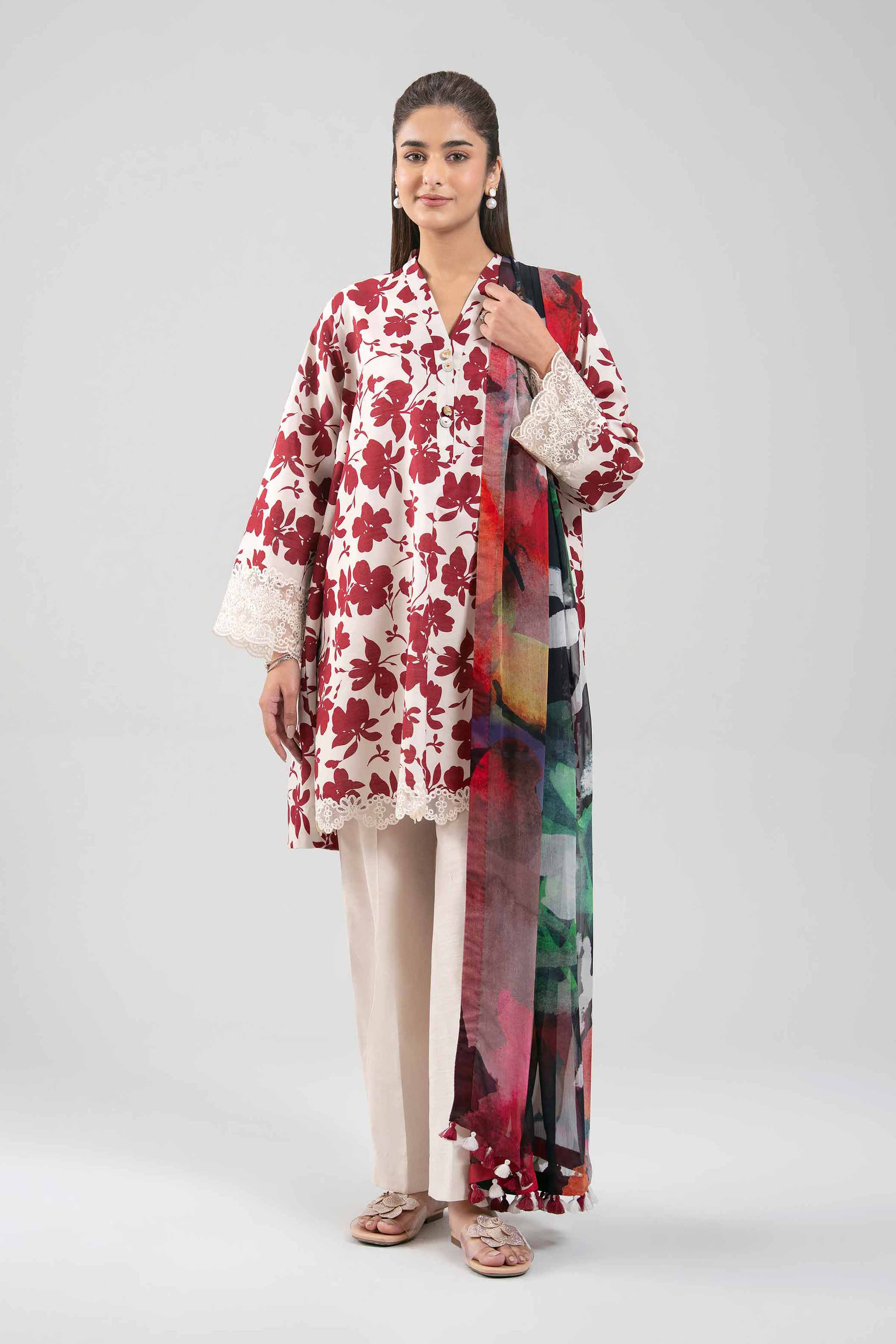 3 Piece - Digital Printed Embroidered Suit - 42601219 for Women - Unstitched Collection | Nishat | Shop Online