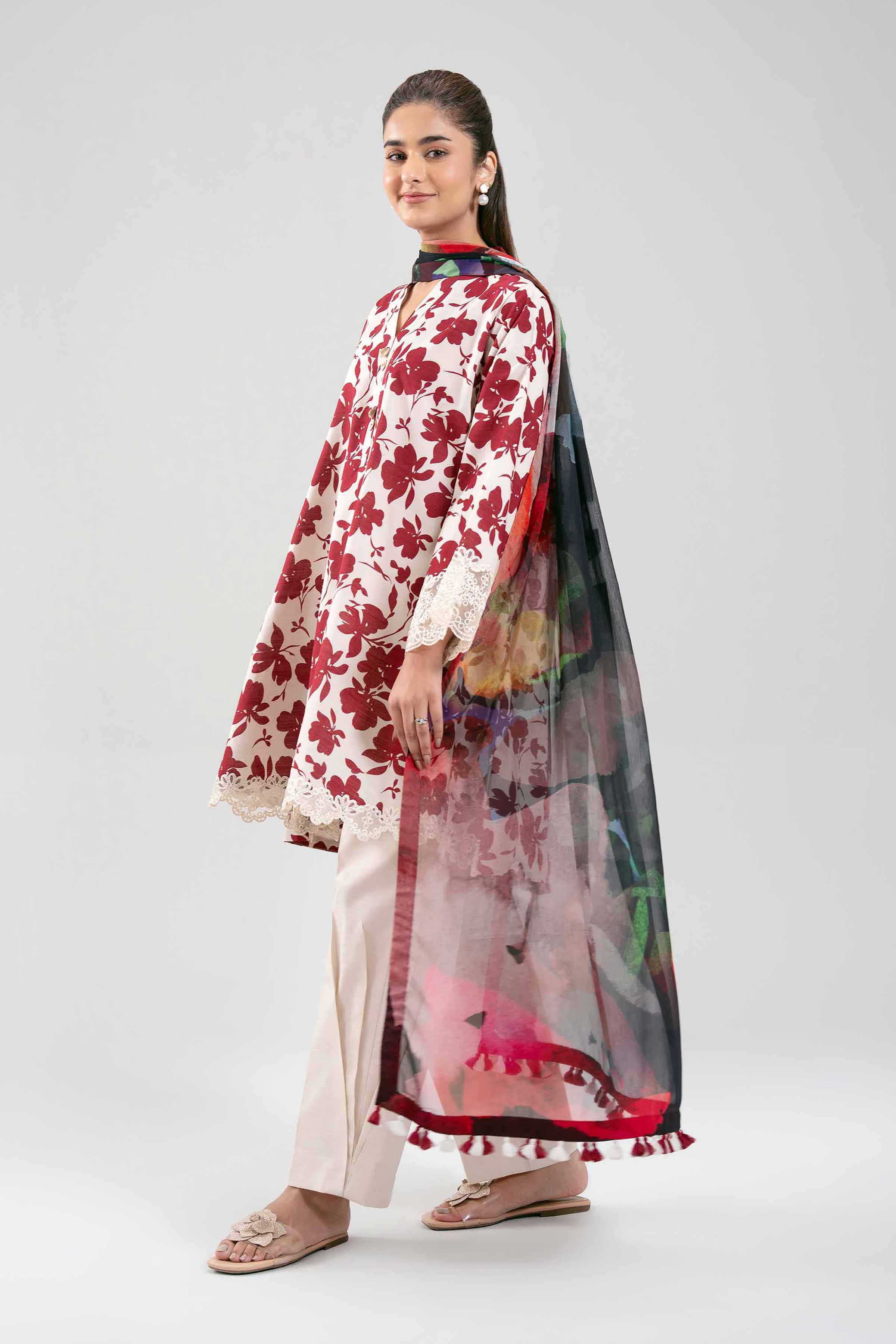 3 Piece - Digital Printed Embroidered Suit - 42601219 for Women - Unstitched Collection | Nishat | Shop Online