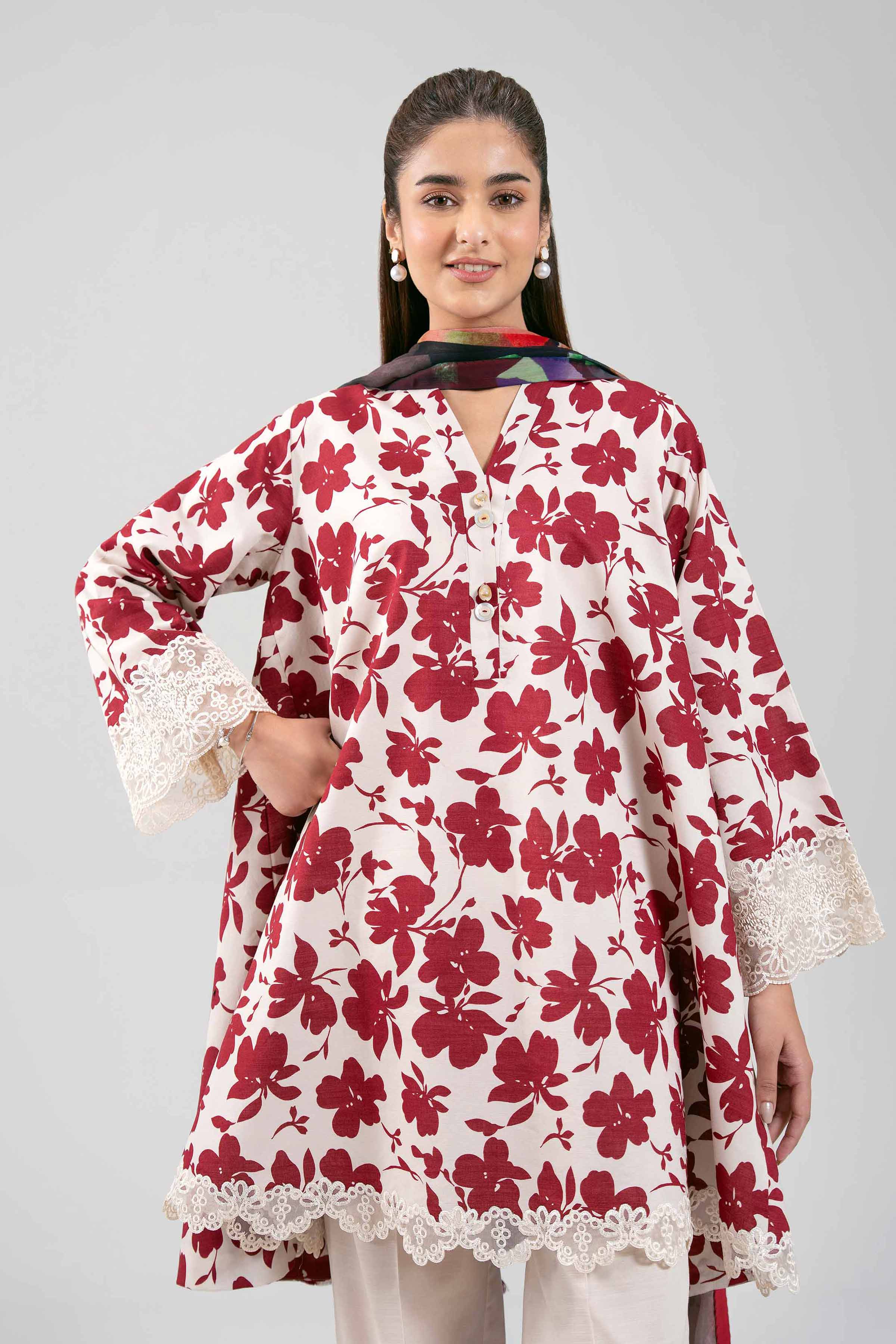 3 Piece - Digital Printed Embroidered Suit - 42601219 for Women - Unstitched Collection | Nishat | Shop Online