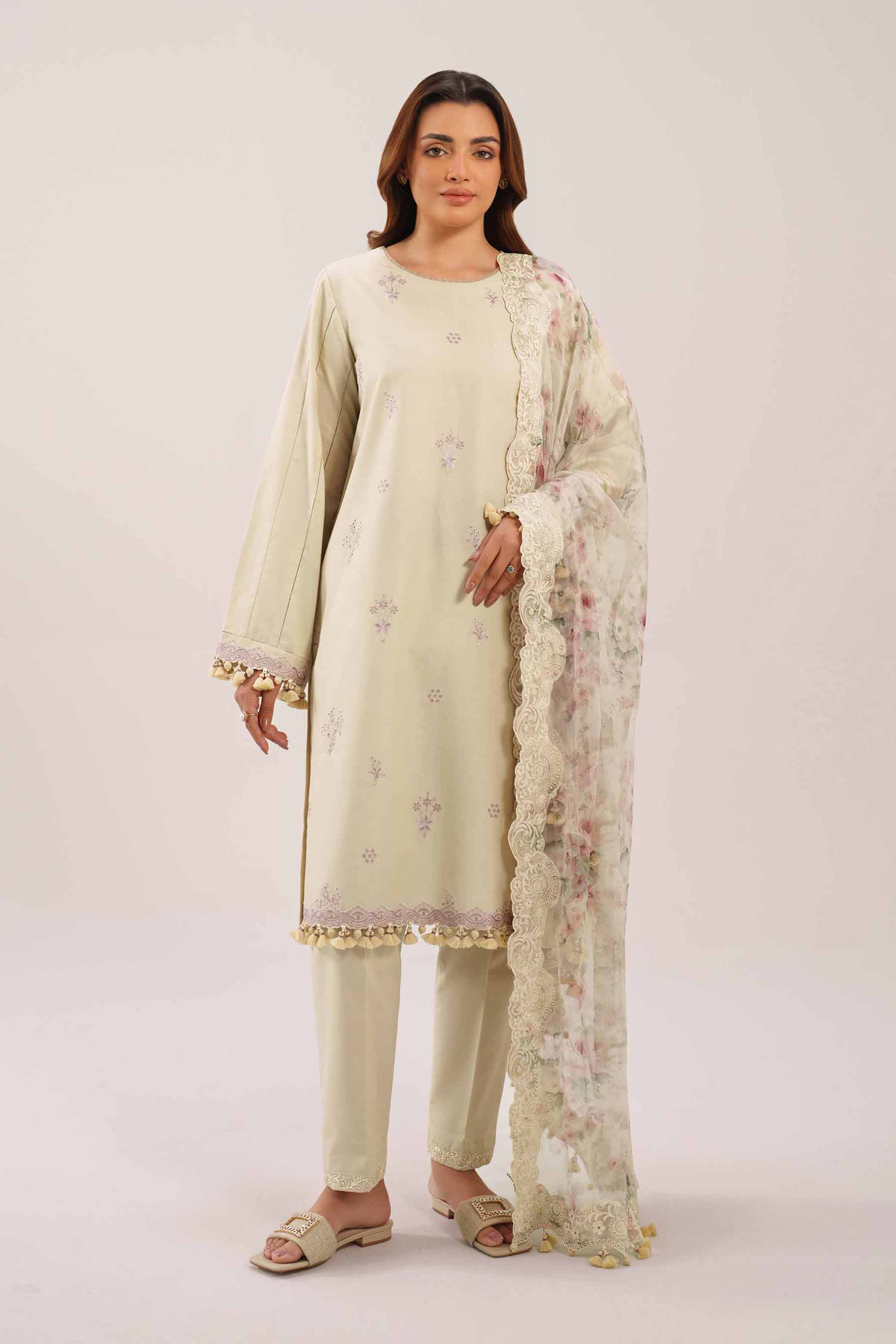 3 Piece - Digital Printed Embroidered Suit - 42601234 for Women - Unstitched Collection | Nishat | Shop Online